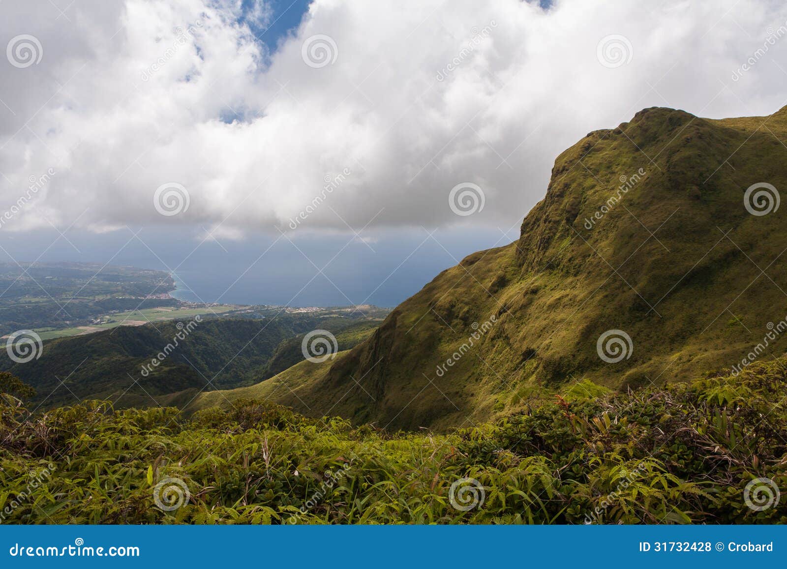 volcano of montagne pelee, martinique