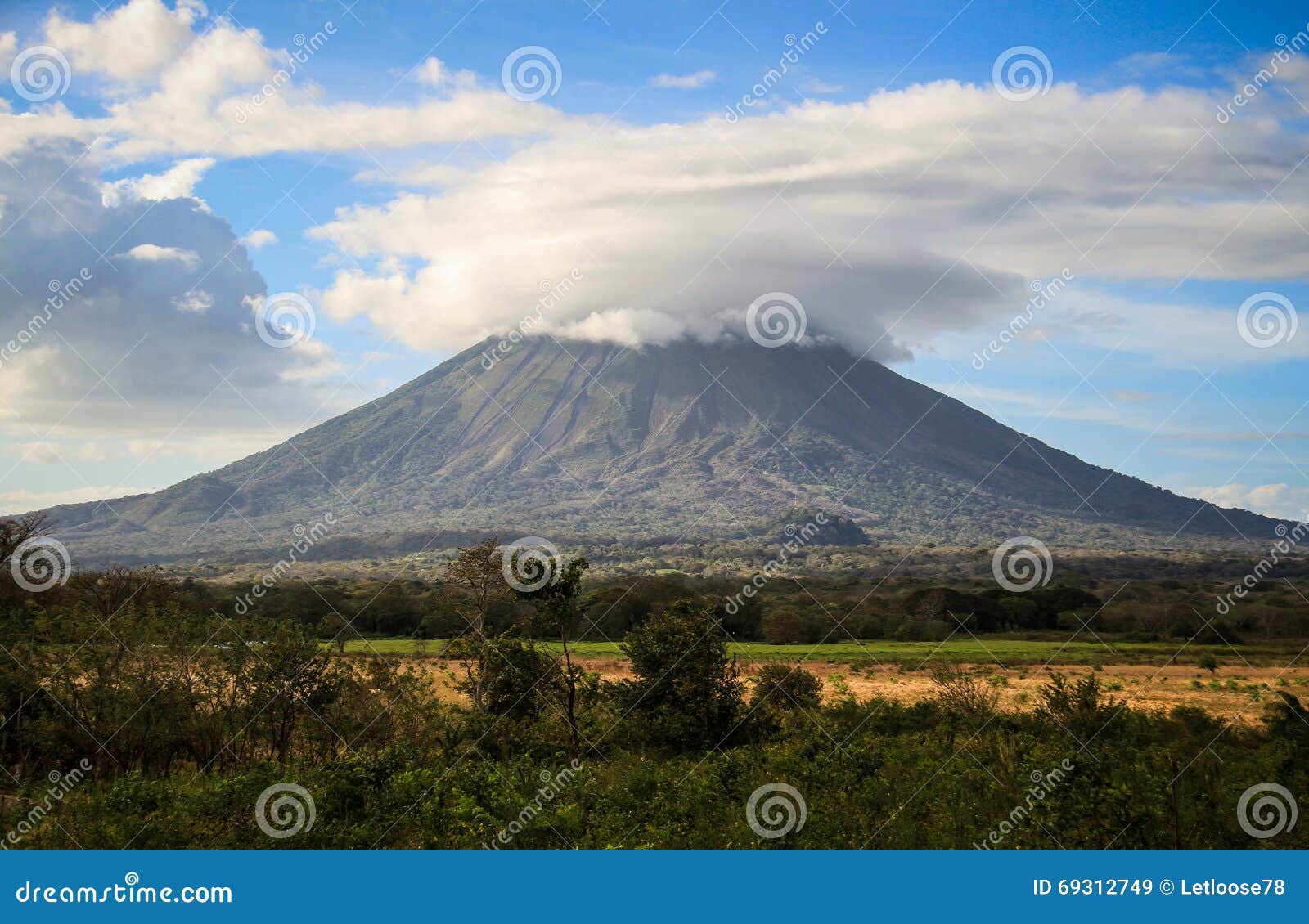 volcano on the ometepe island, nicaragua