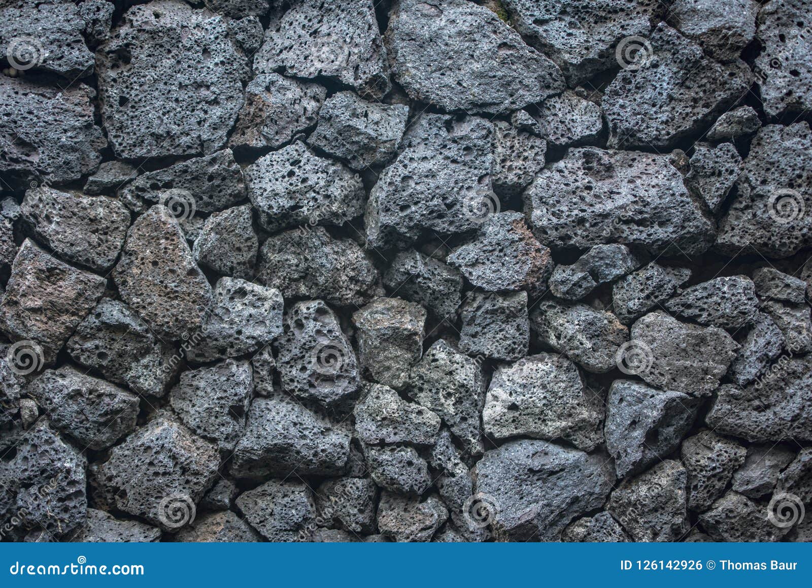 Volcano Stone Texture Background Bricks in the Wall Stock Photo Image