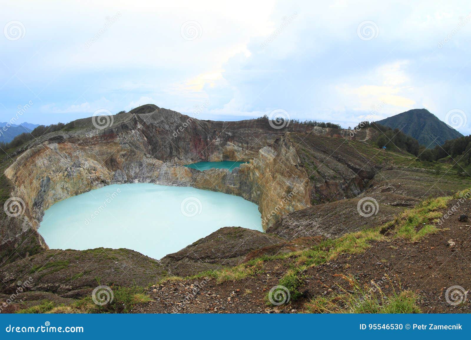 volcanoes kelimutu with unique lakes tap and tin