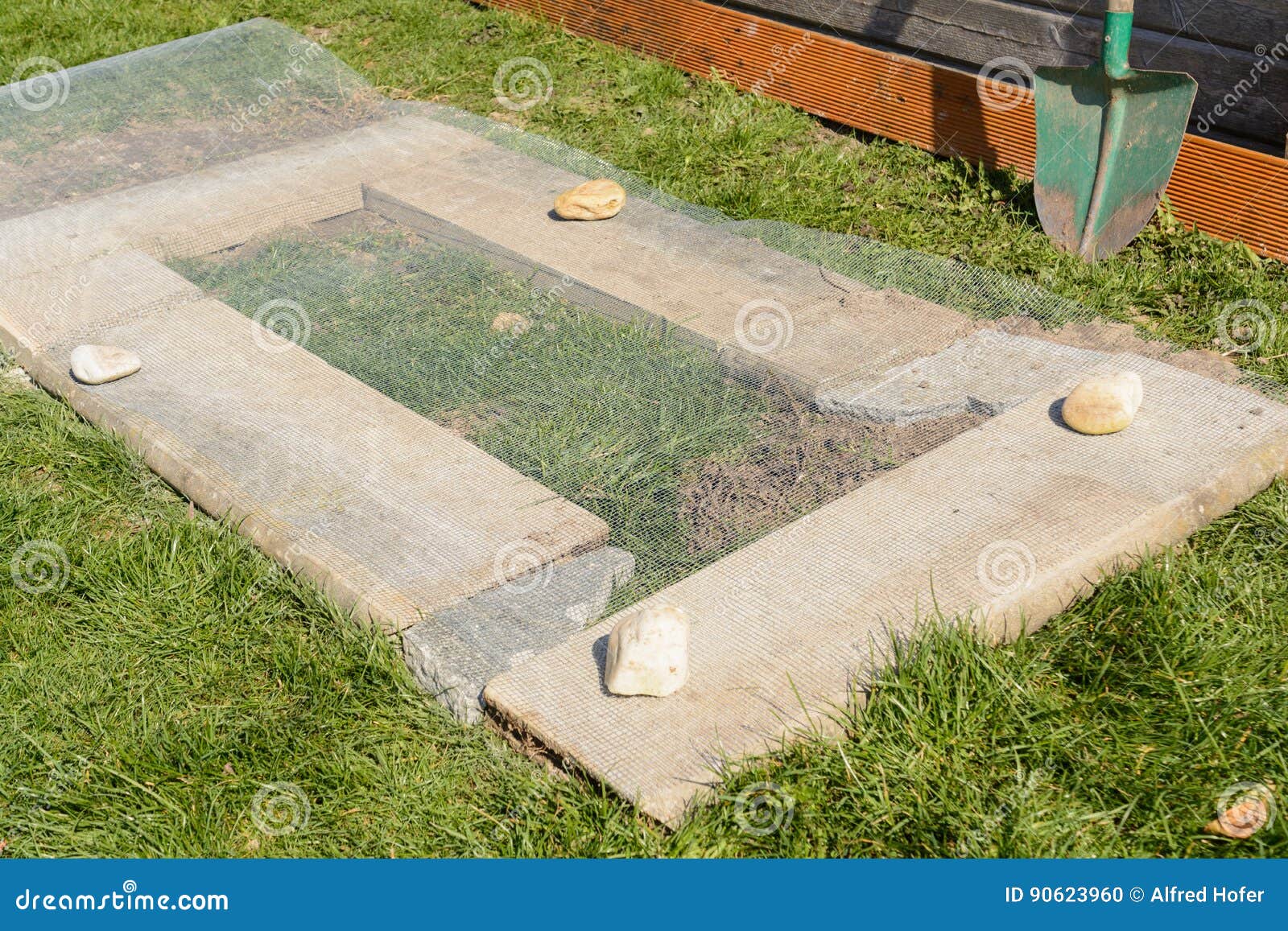 Vole Mesh for Raised Bed Substructure Closeup Stock Photo Image of