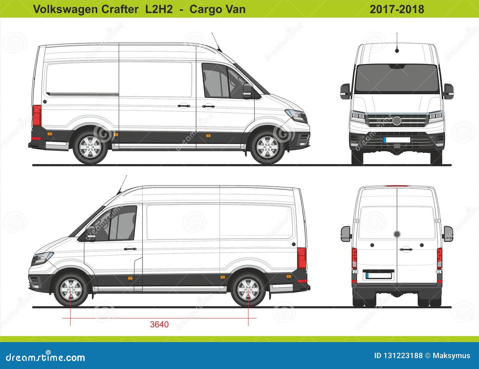 Volkswagen Crafter Cargo Van L2H2 2017-2018 Editorial Stock Photo -  Illustration of isolated, l2h2: 131223188