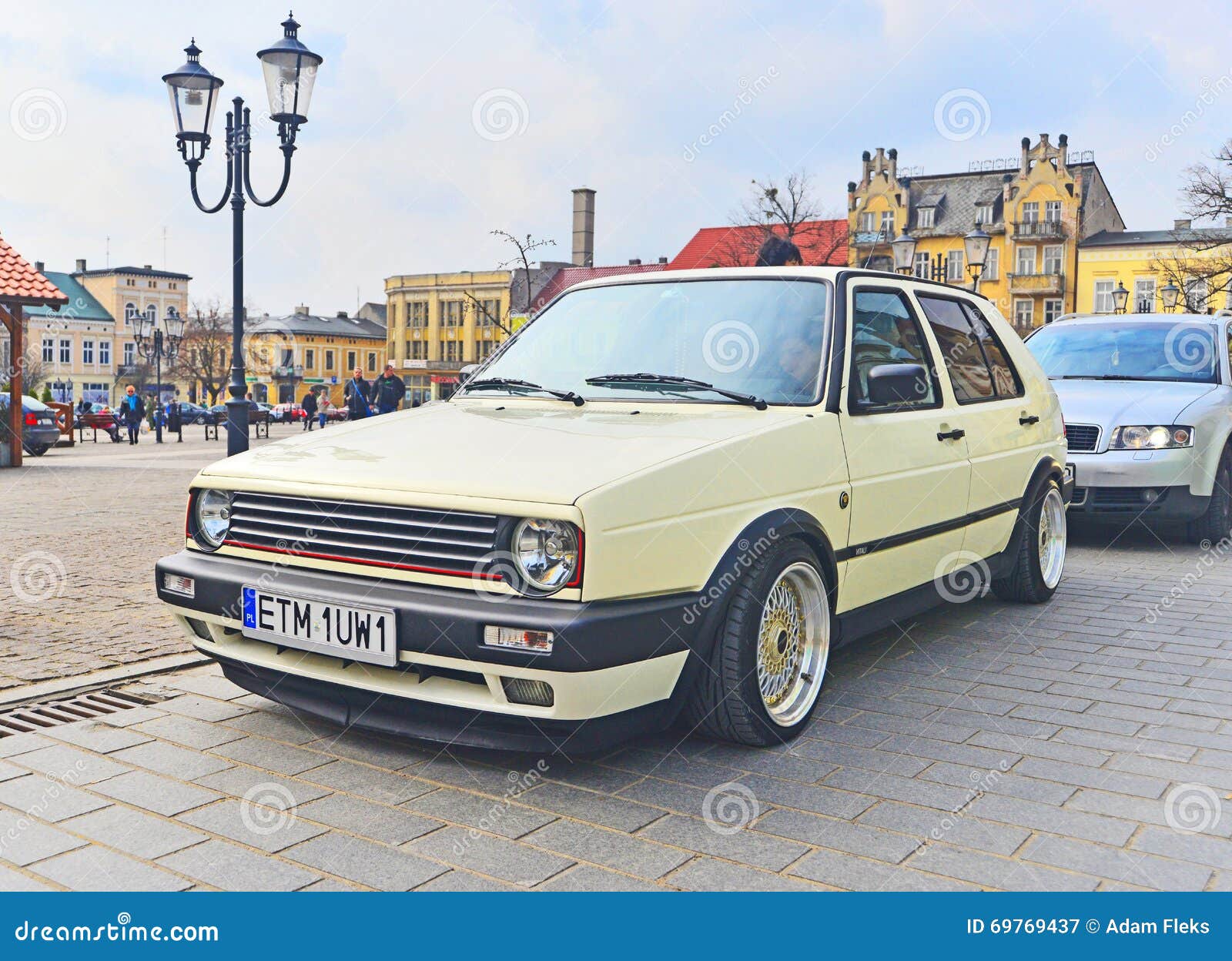 Volkswagen Golf II after Tuning Parked Editorial Photography