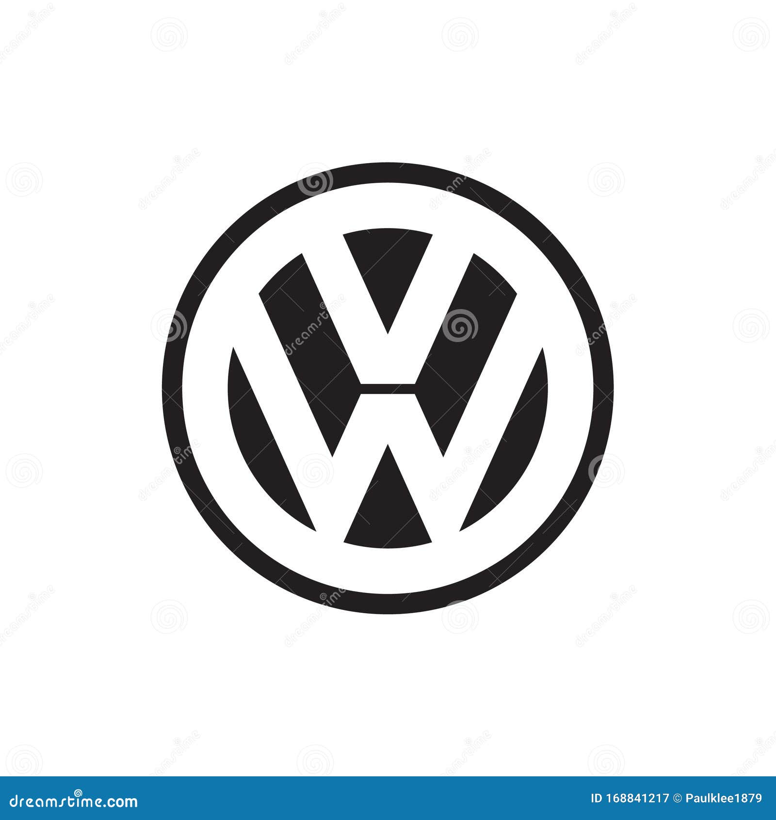 Volkswagen logo brand car symbol with name blue Vector Image, logo  volkswagen