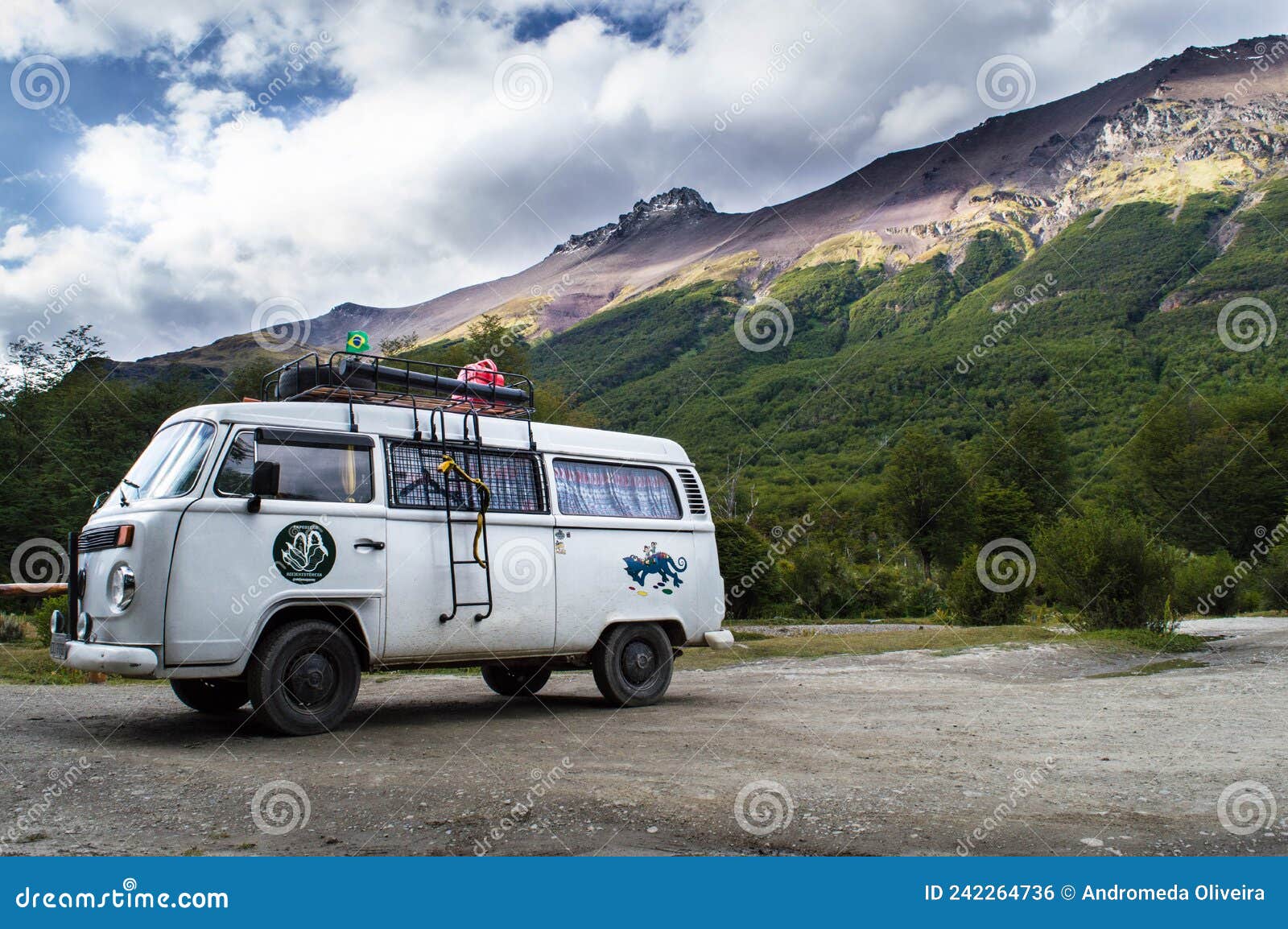 volkswagen motorhome in tierras del fuego, argentina