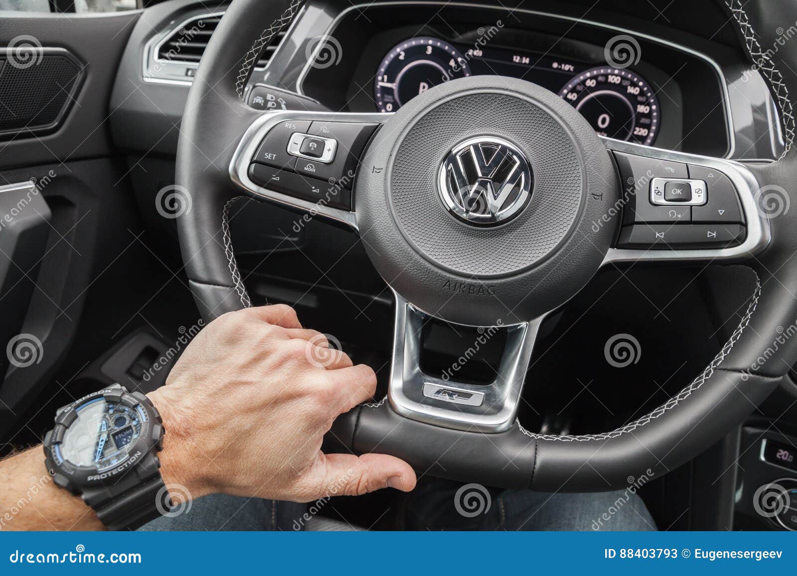 Volkswagen Tiguan Driver Hand Editorial Stock Photo Image