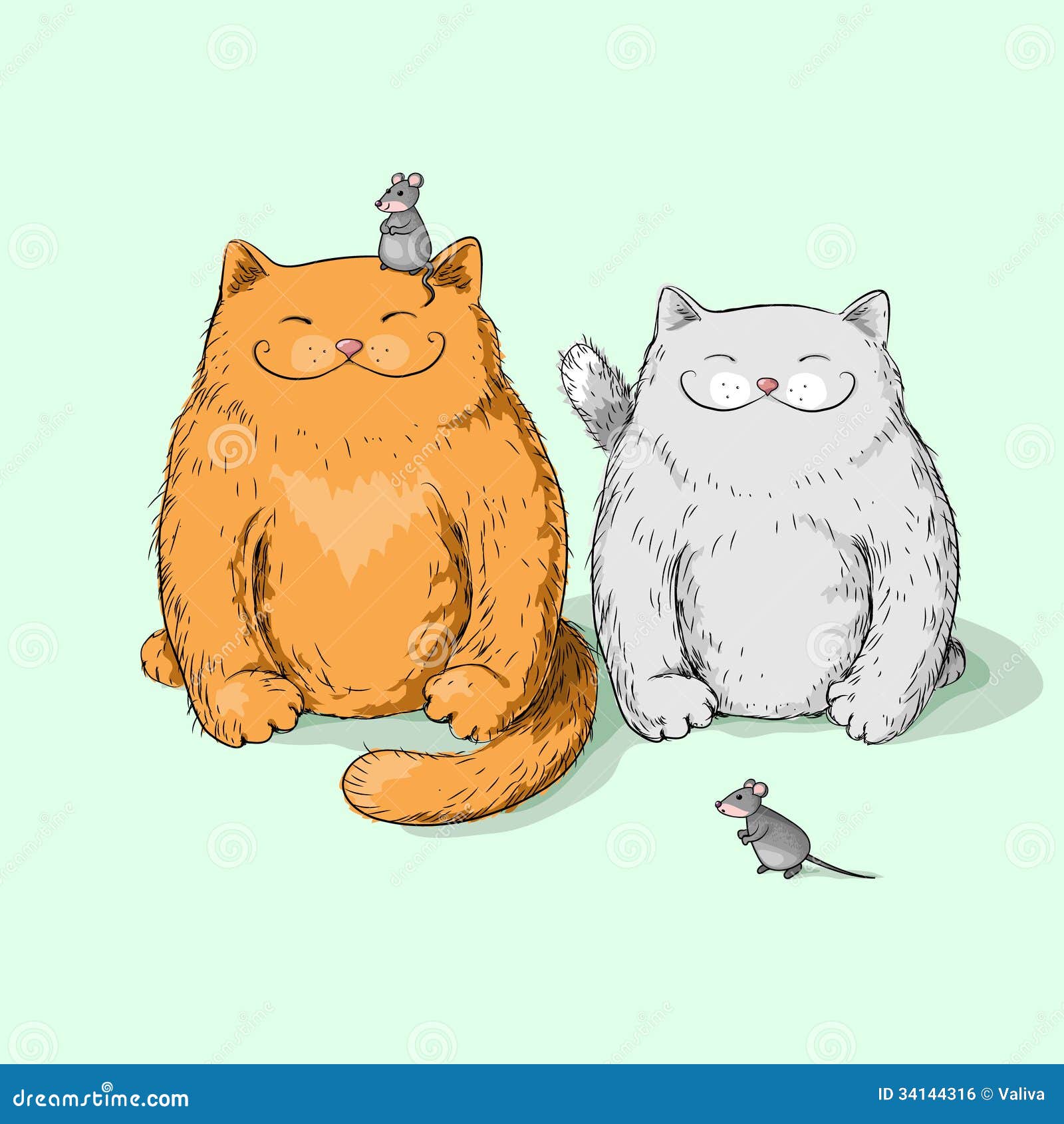 Zwei katzen skizze Stock-Fotos - Melden Sie sich kostenlos an