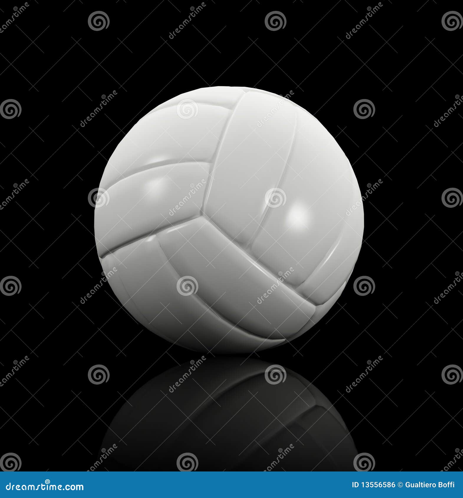 Volley ball on black stock illustration. Illustration of equipment ...