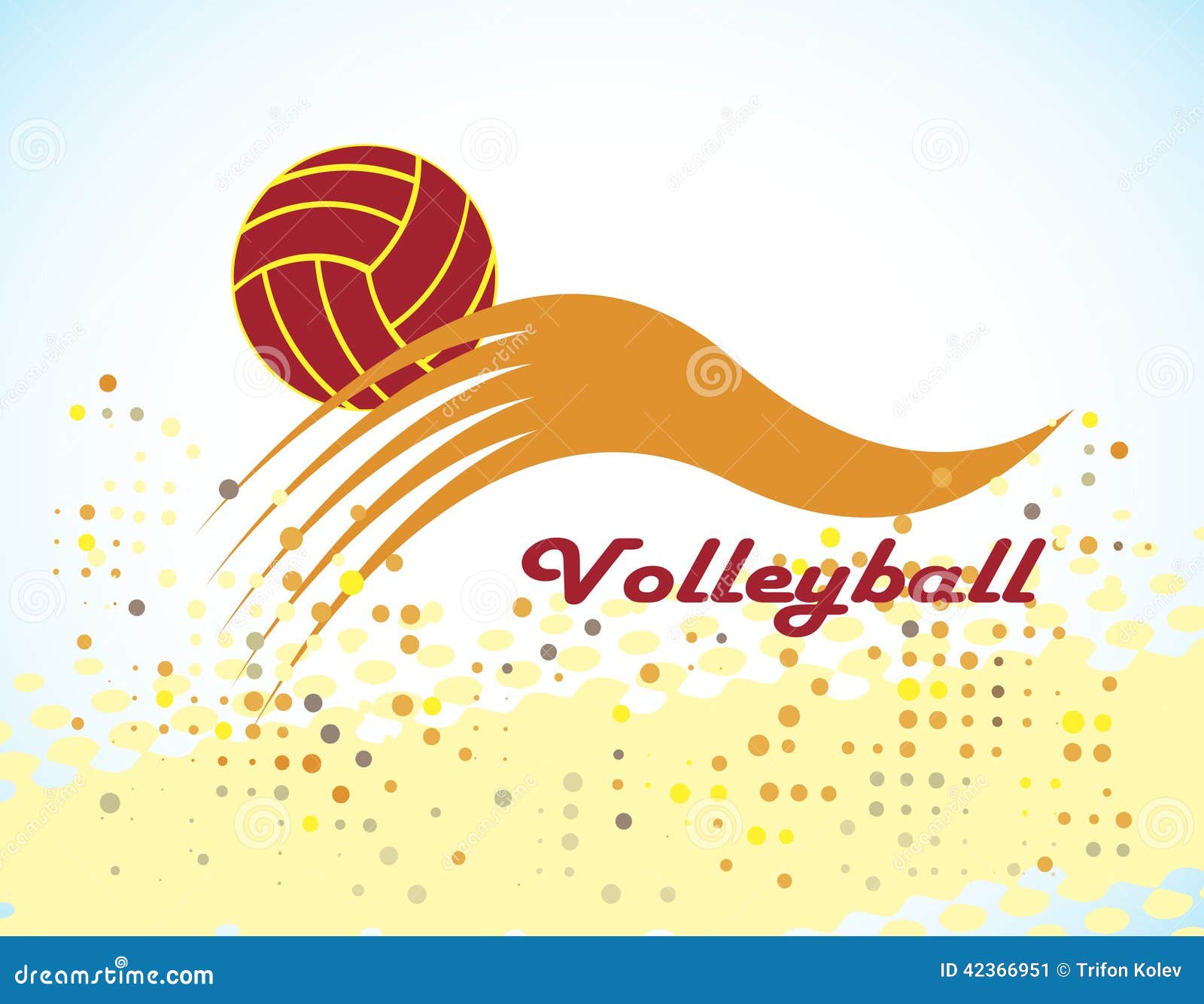 Volleyball stock vector. Illustration of hand, athletic - 42366951