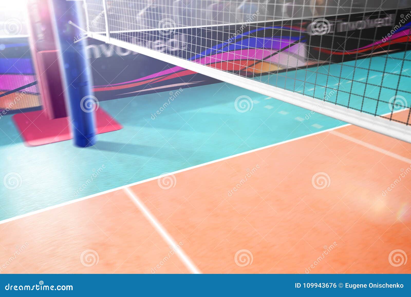 Volleyball Arena Full of Fans 3d Rendering Stock Photo Image of depth