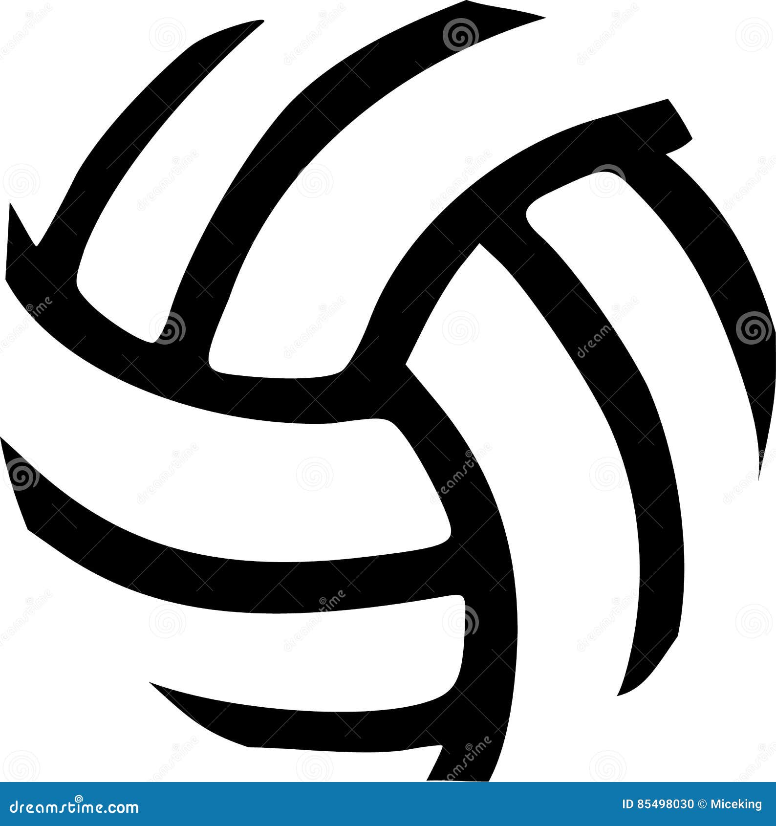 Volleyball ball abstract stock vector. Illustration of isolated 85498030