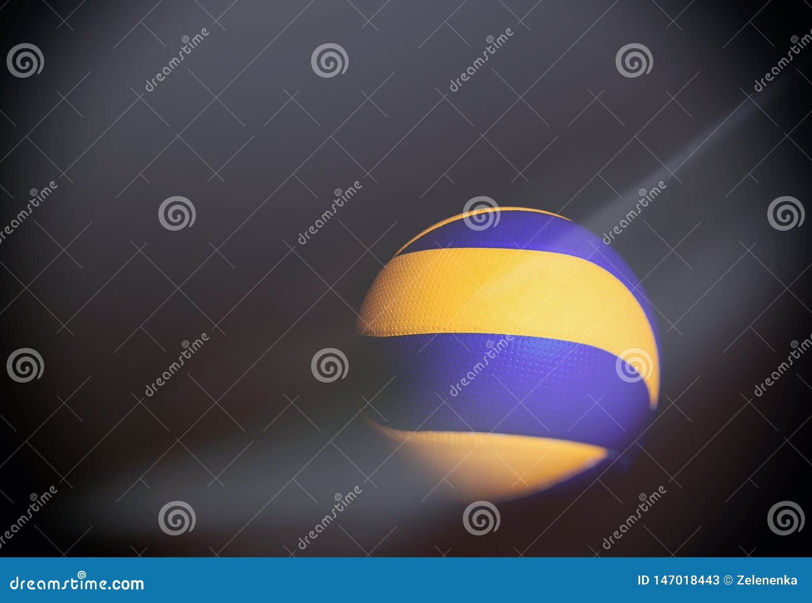 Volleyball Ball on Black Background Stock Image Image of player