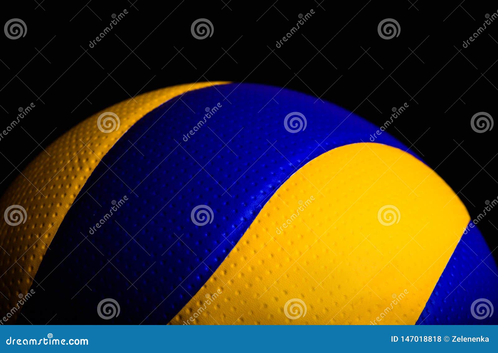 Volleyball Ball on Black Background Stock Photo Image of circle