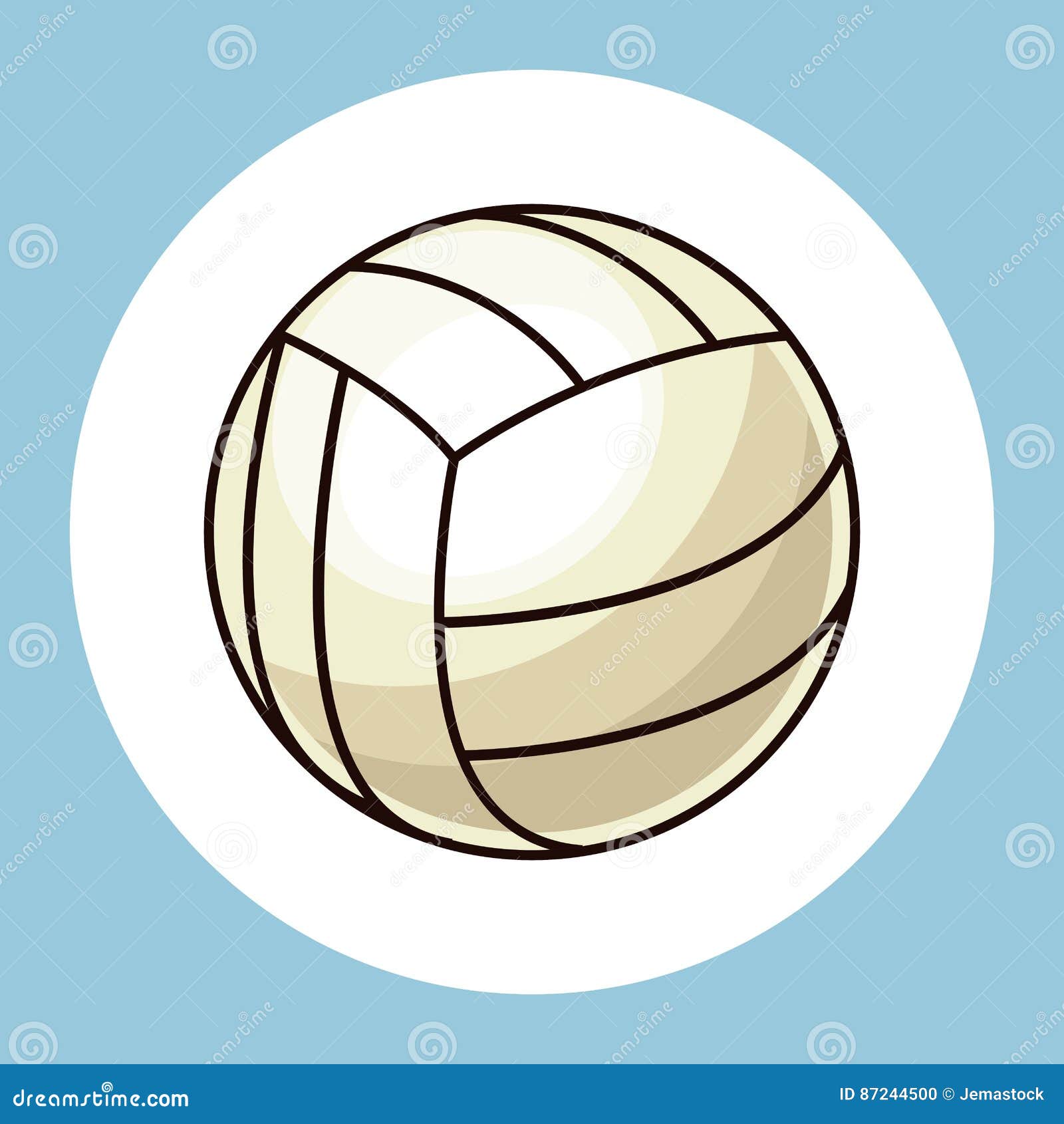 Volleyball Ball Equipment Icon Stock Vector - Illustration of volley ...