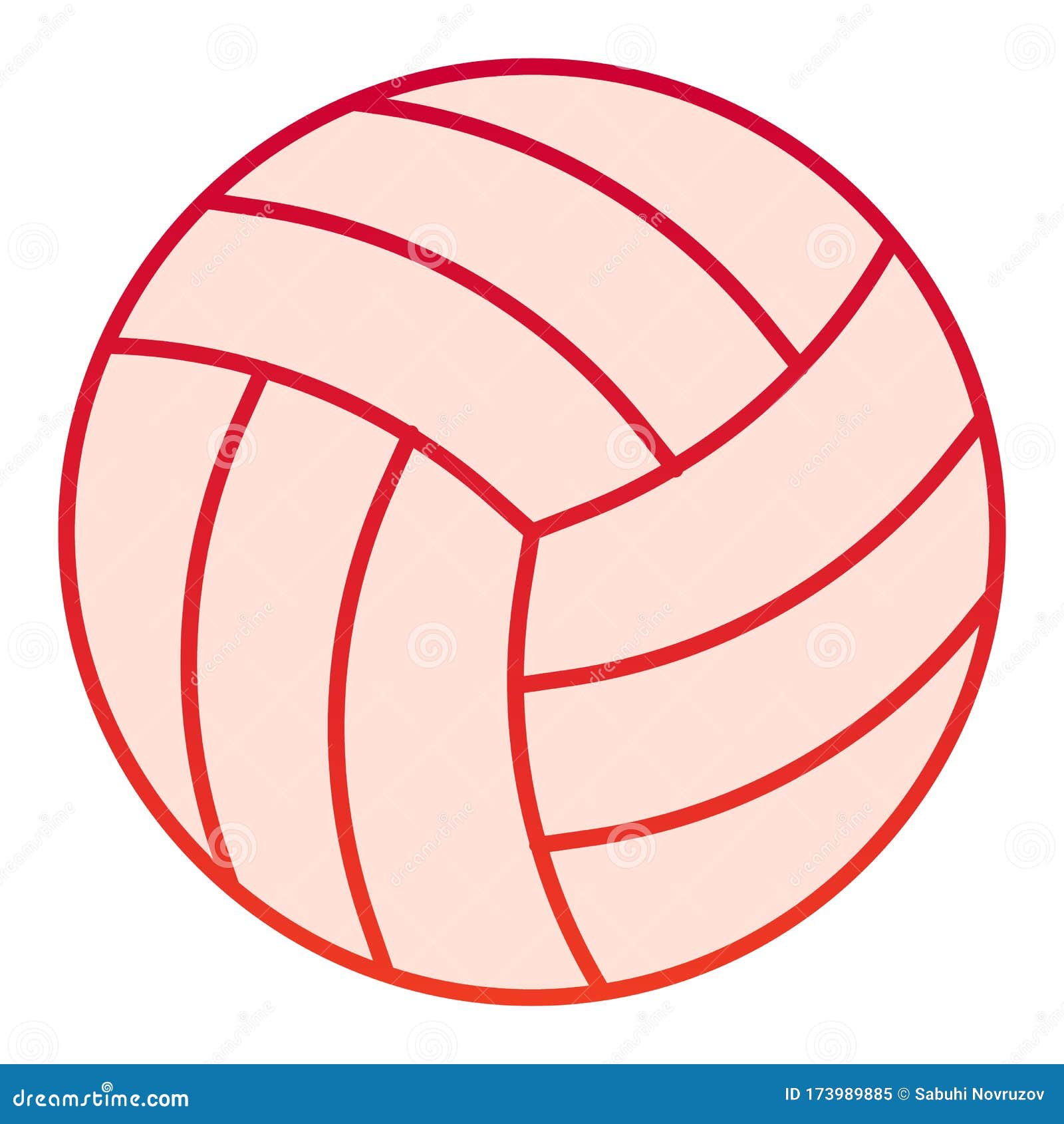 Volleyball Ball Flat Icon. Sport Equipment Vector Illustration Isolated ...