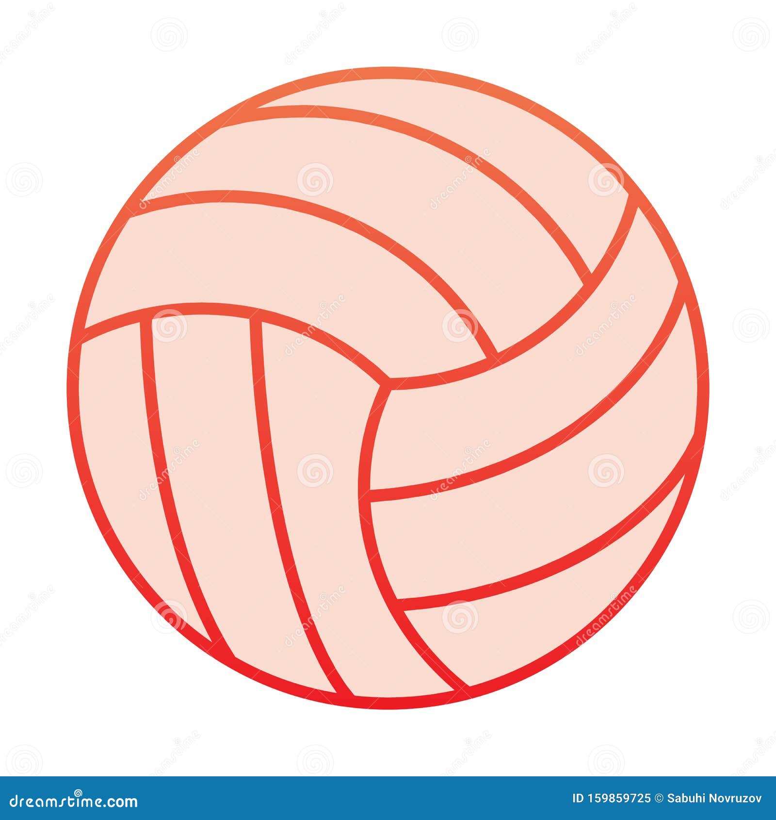 Volleyball Ball Flat Icon. Sports Equipment Red Icons in Trendy Flat ...