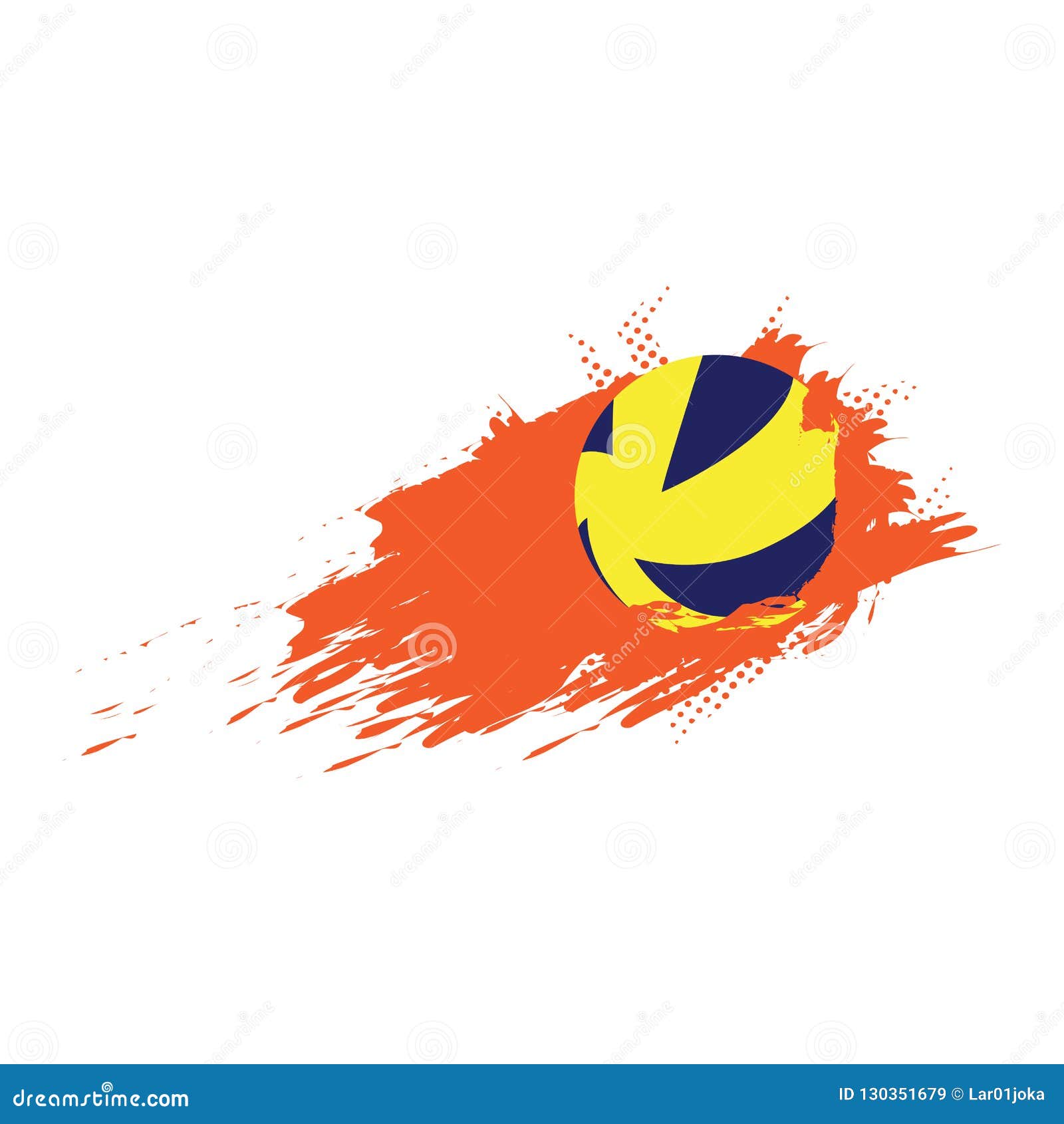 Volleyball Ball Icon with an Effect Stock Vector - Illustration of ...