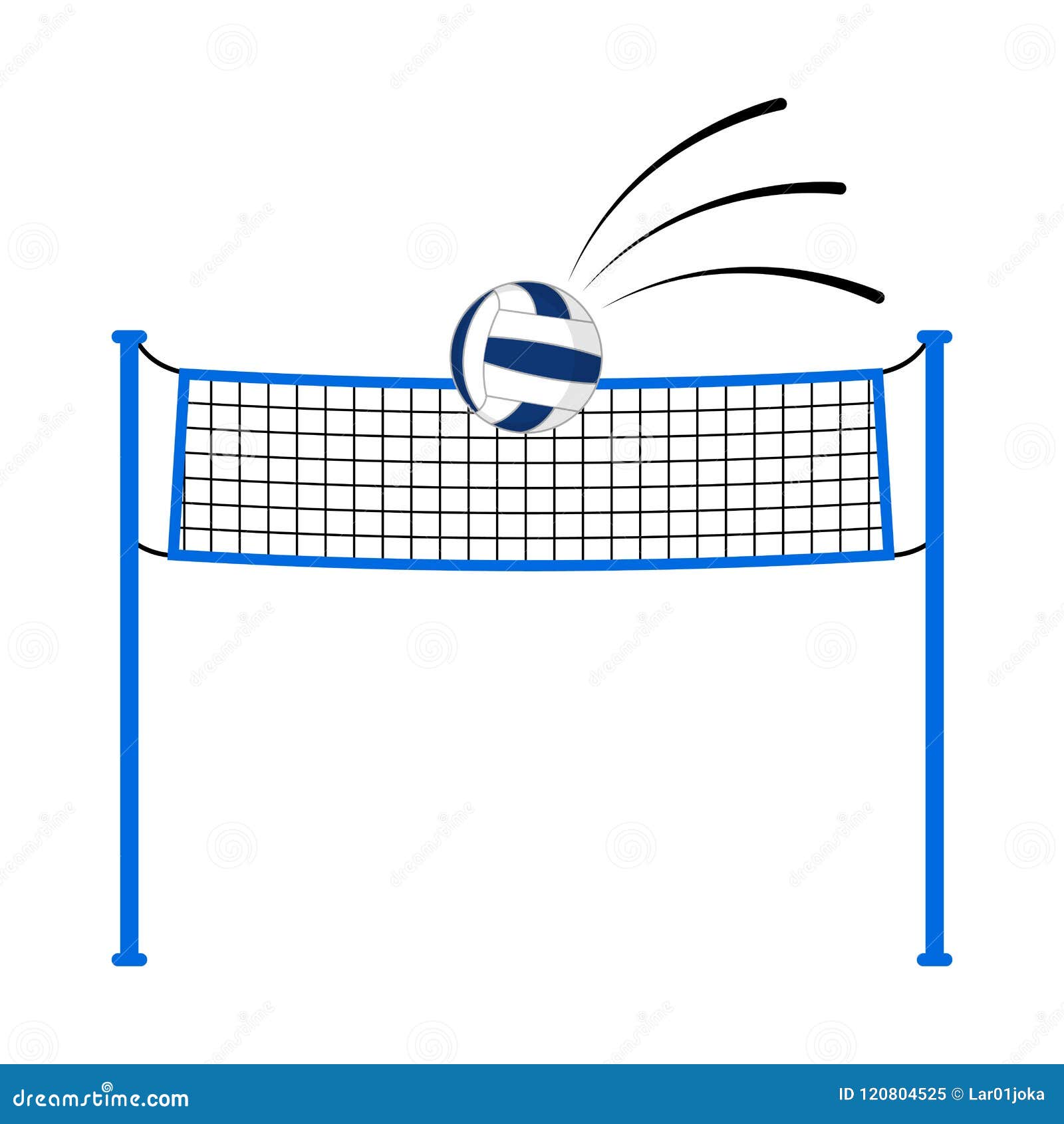 Volleyball ball on a net stock vector. Illustration of play - 120804525