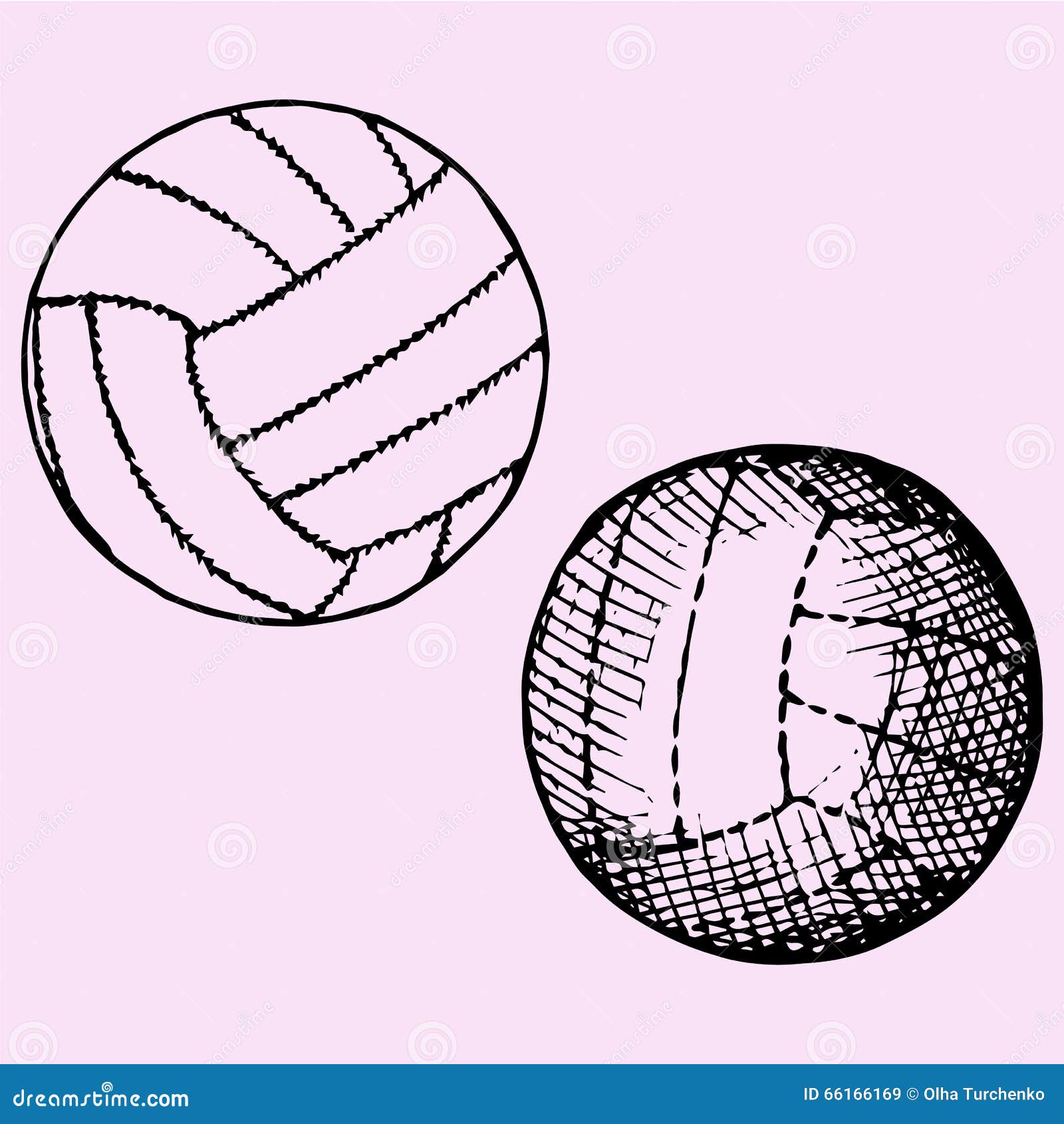 Volleyball ball stock vector. Illustration of competition - 66166169