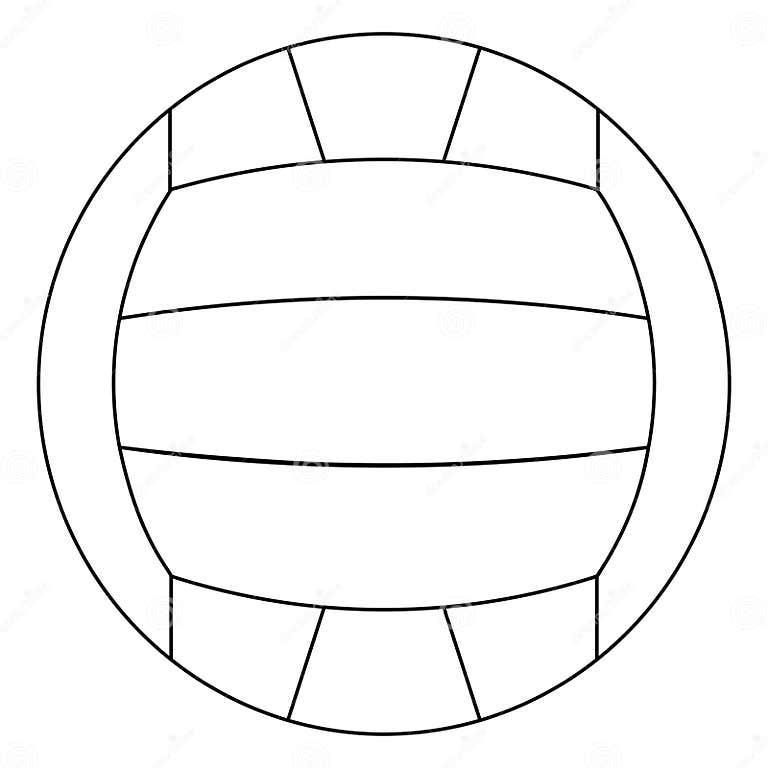 Volleyball Ball. Sketch. Volleyball Equipment. Doodle Style Stock ...