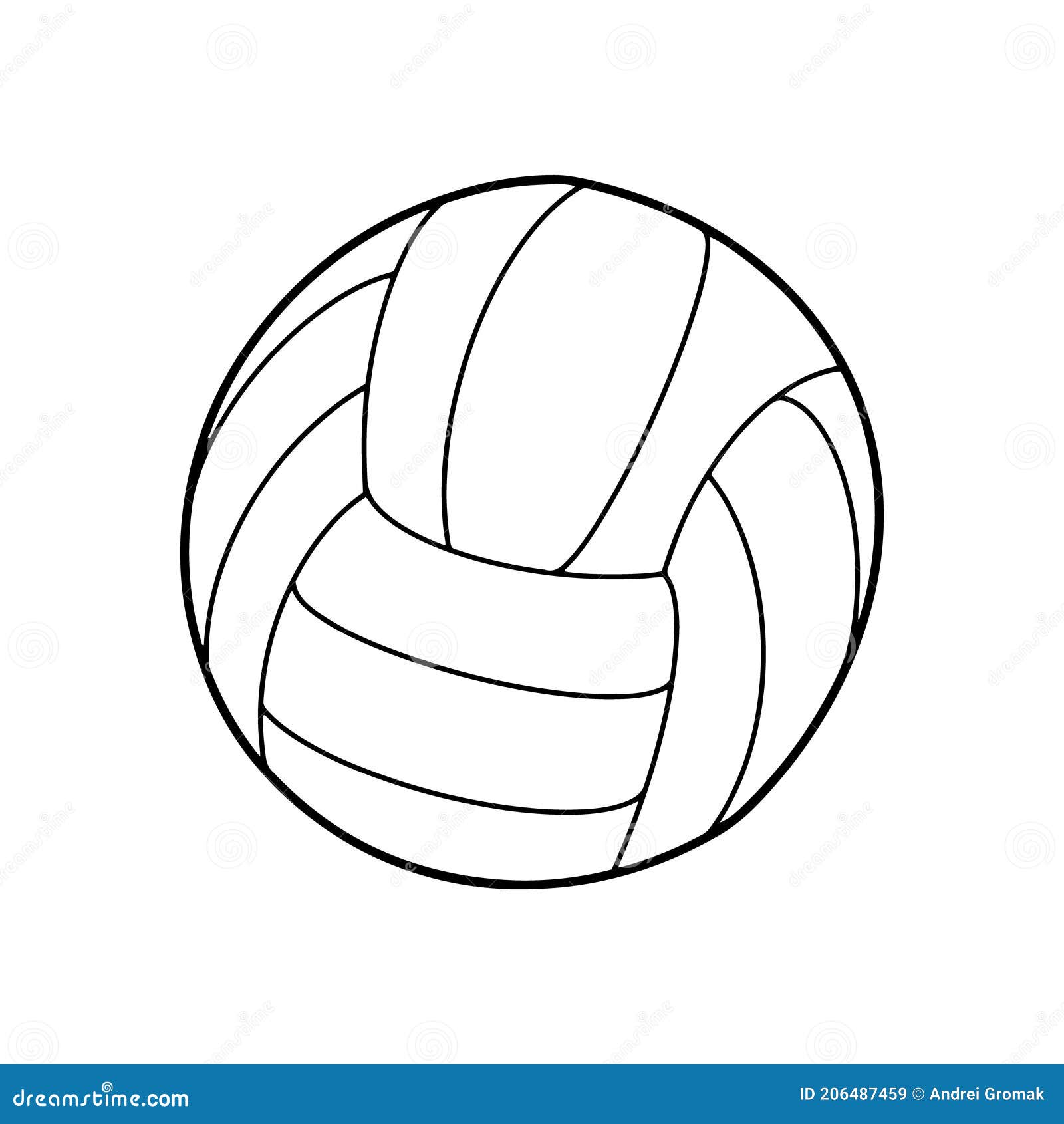 Volleyball ball stock vector. Illustration of equipment - 206487459