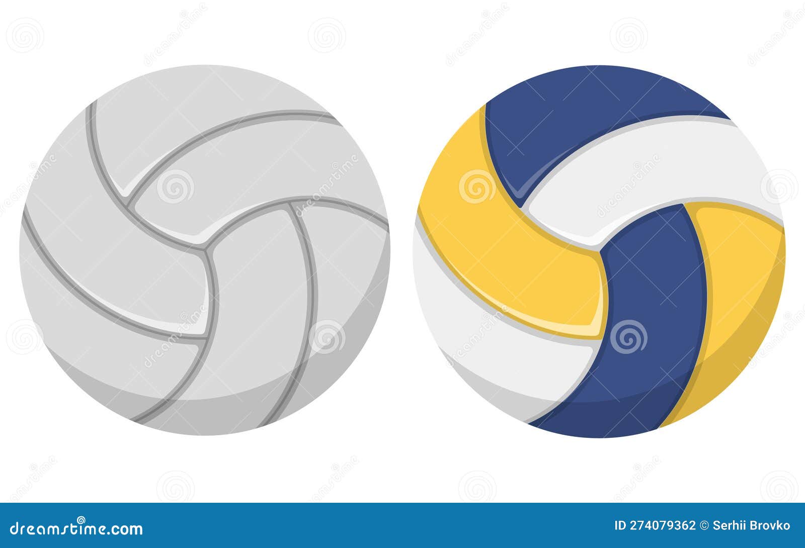 Volleyball Balls Flat Icons Set. Vector Illustration Stock Vector Illustration of graphic