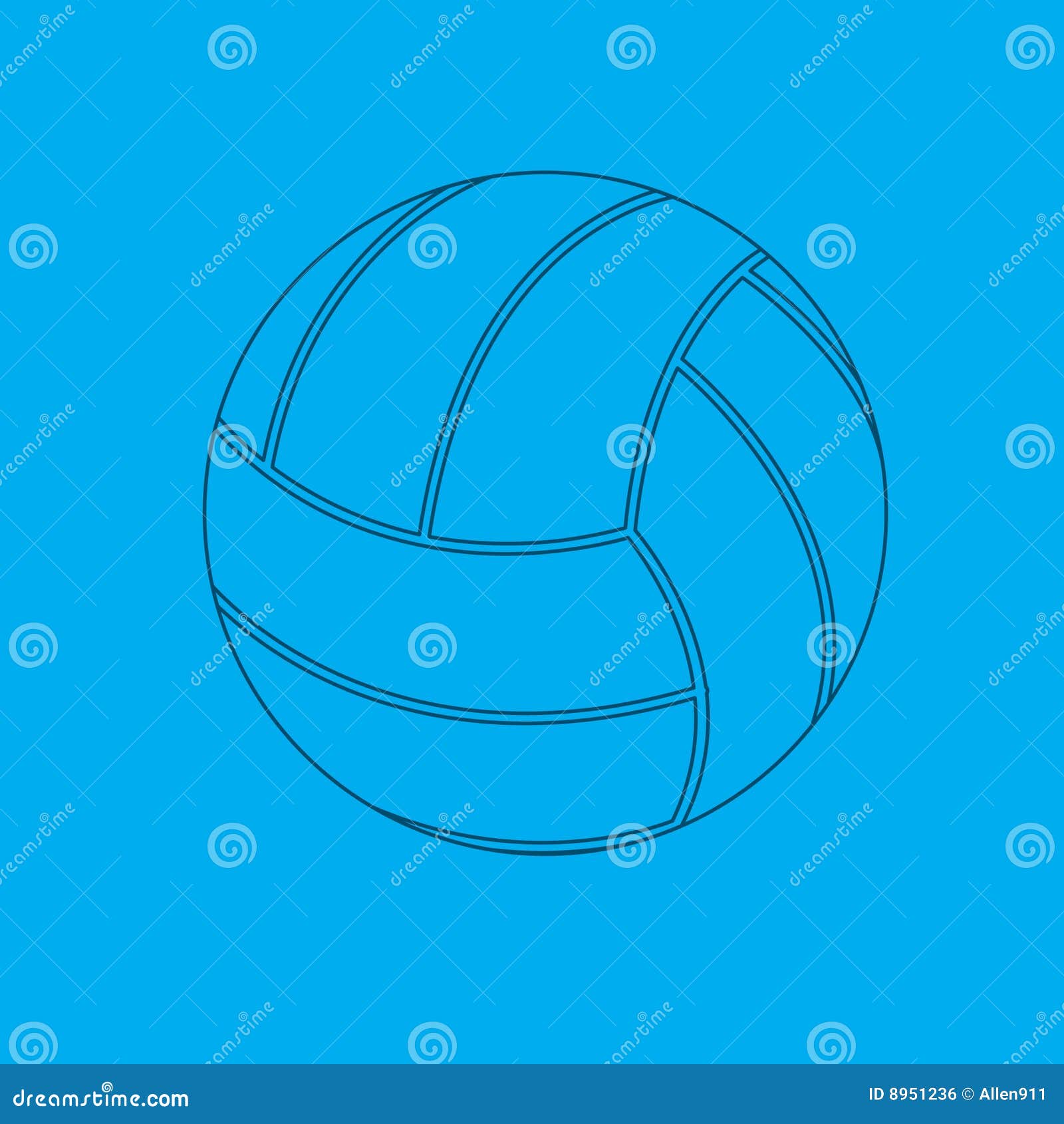 Volleyball blueprint. stock vector. Illustration of round 8951236