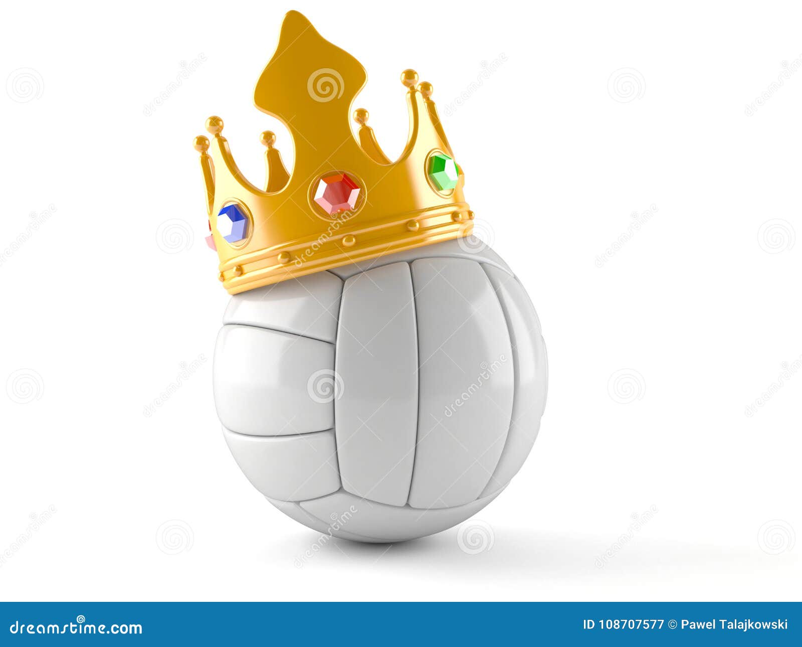 Volleyball with crown stock illustration. Illustration of game 108707577