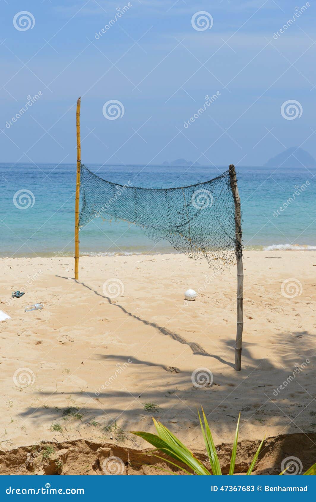 Volleyball Field at the Beach Stock Image - Image of asia, game