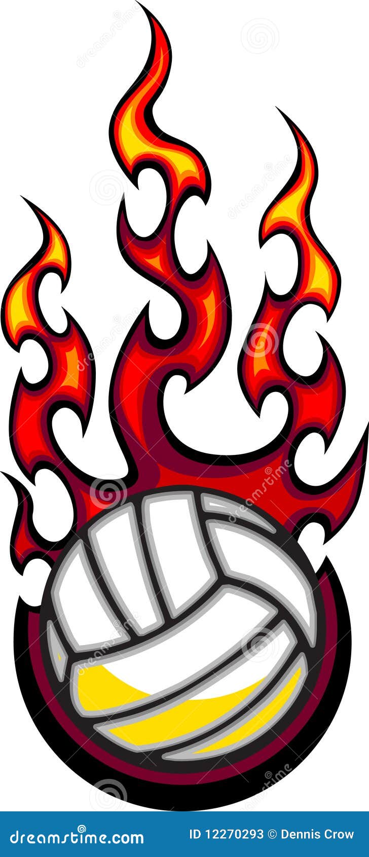 Download Volleyball Flaming Ball Logo Stock Vector - Illustration ...