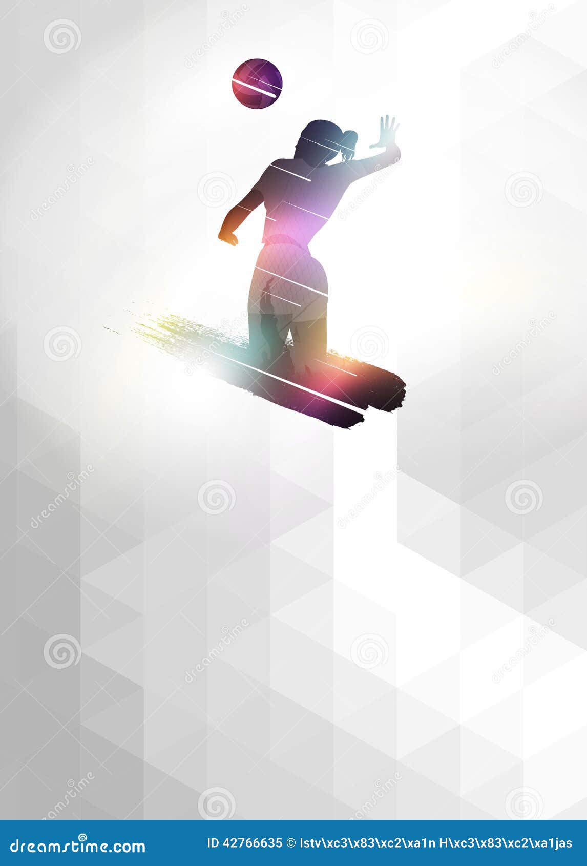 Volleyball Flat Polygon Background Stock Illustration Illustration of