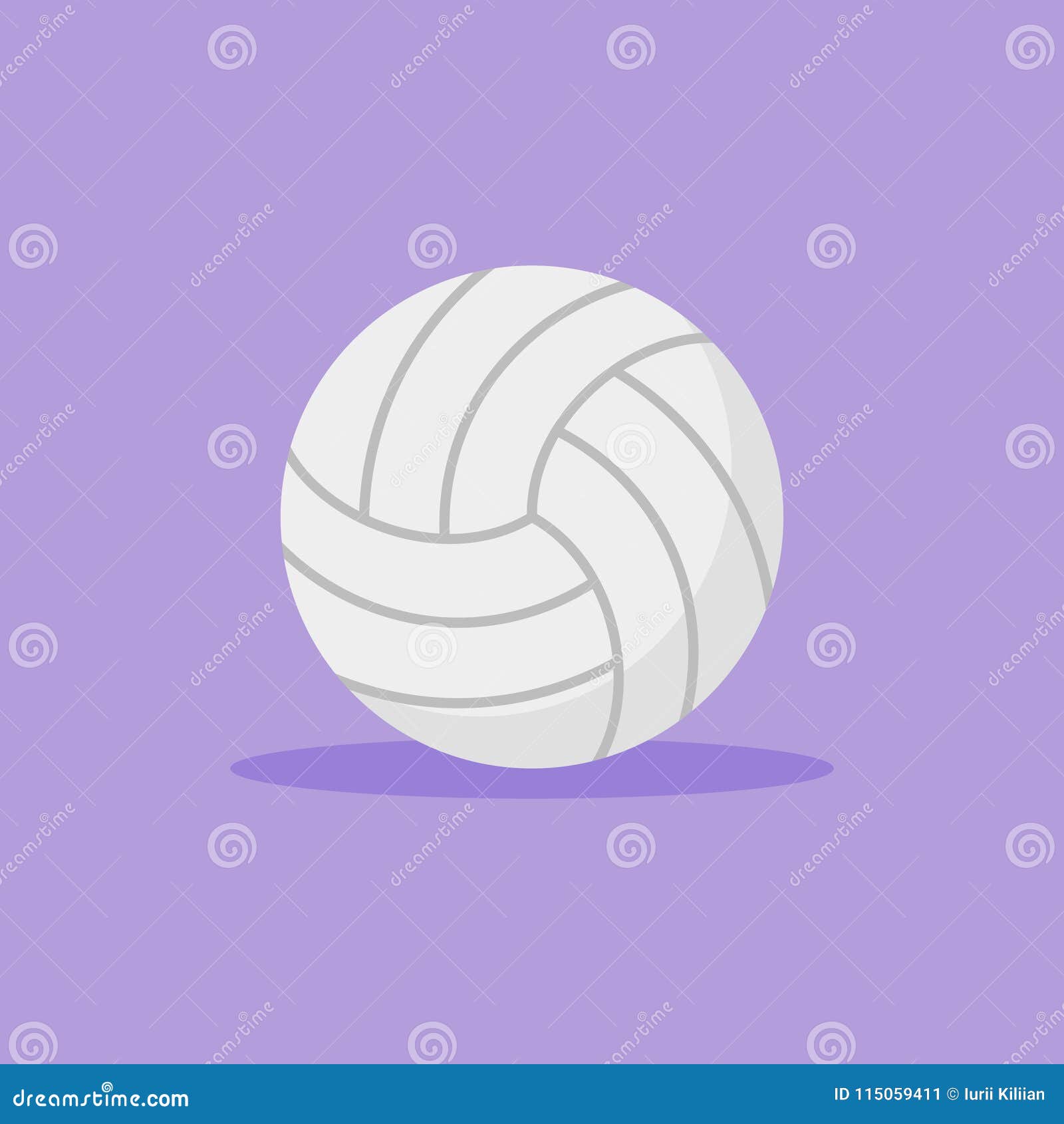 Volleyball Flat Style Icon. Ball Vector Illustration. Stock Vector ...