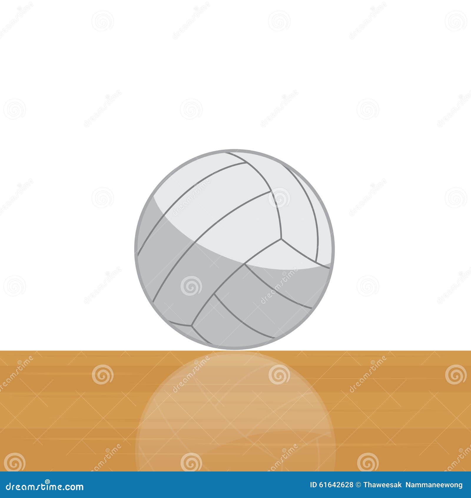 Volleyball on the Floor stock vector. Illustration of sport 61642628