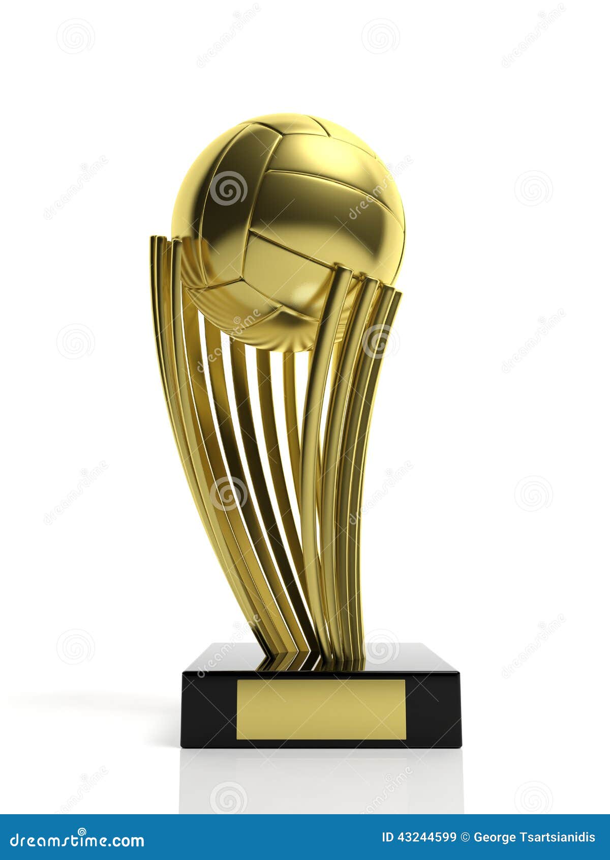Volleyball golden trophy stock illustration. Illustration of leader