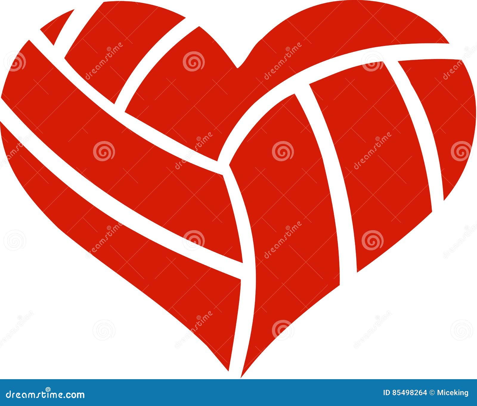 Volleyball Heart stock vector. Illustration of ball, silhouette 85498264
