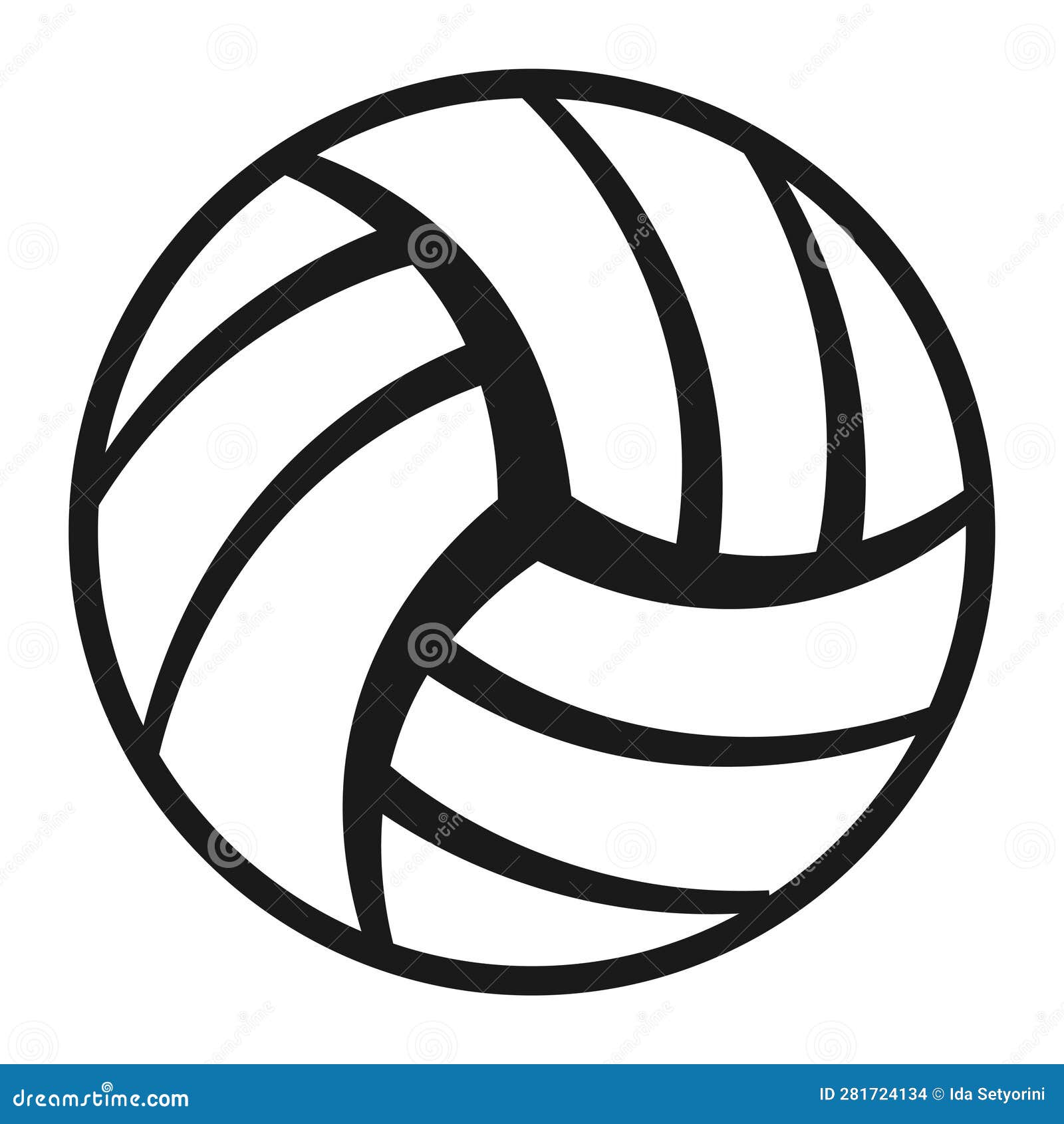 Volleyball icon vector stock illustration. Illustration of graphic