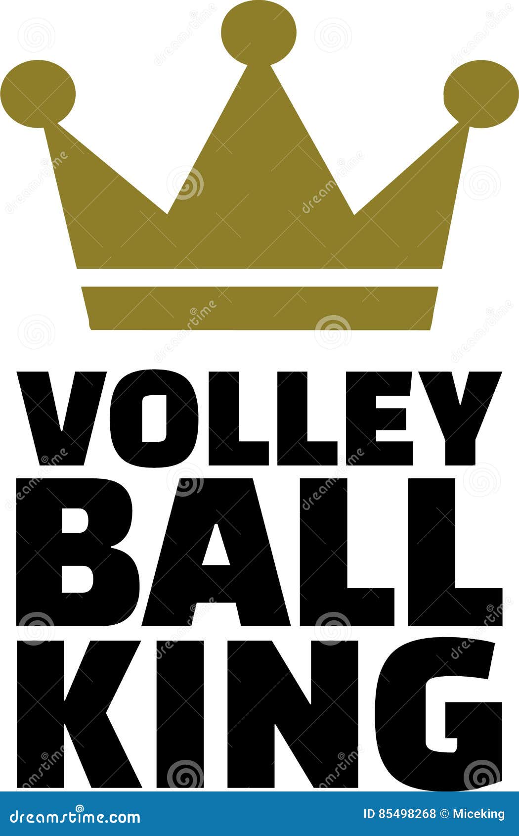 Volleyball King stock vector. Illustration of icon, sport 85498268
