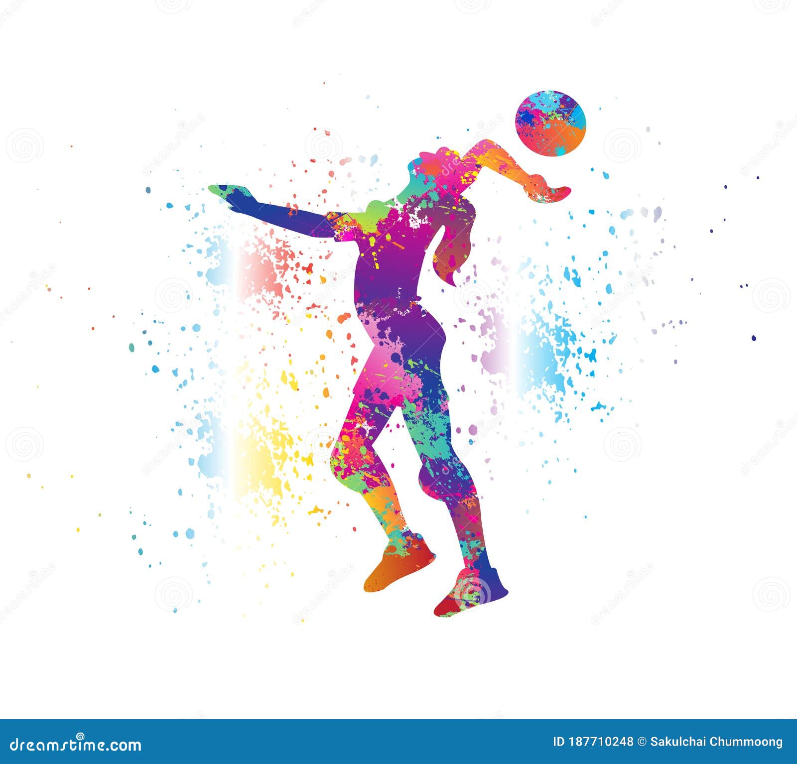 Volleyball Logo Design. Colorful Sport Background Stock Vector ...