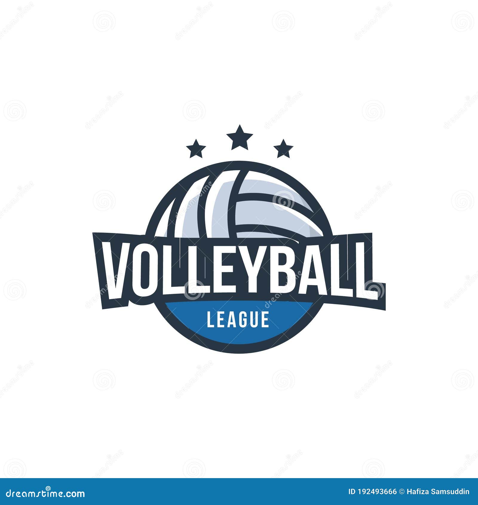 Volleyball Logo Element Design. Vector Illustration Decorative Design ...