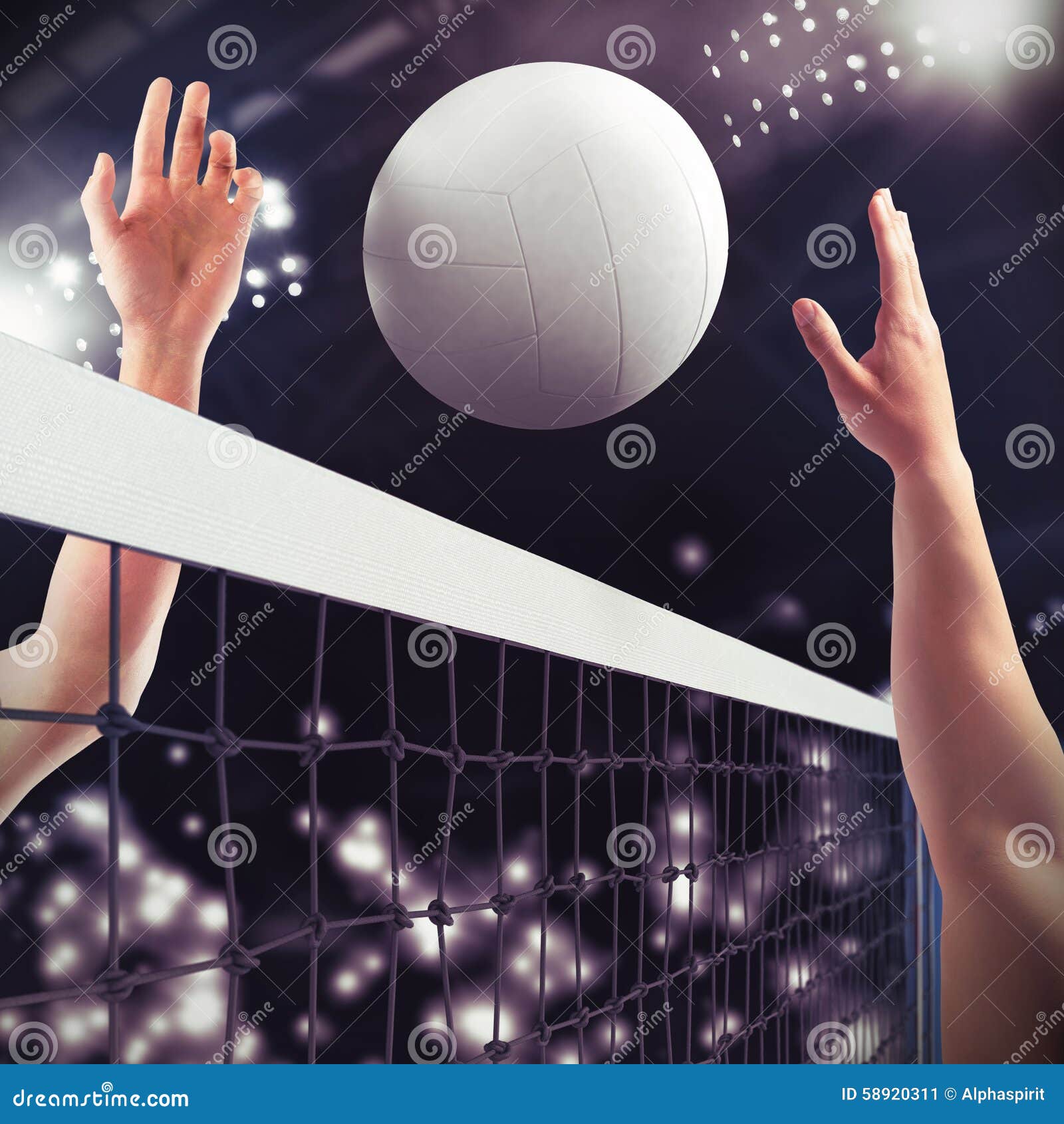 Volleyball match stock image. Image of competitive, indoor 58920311