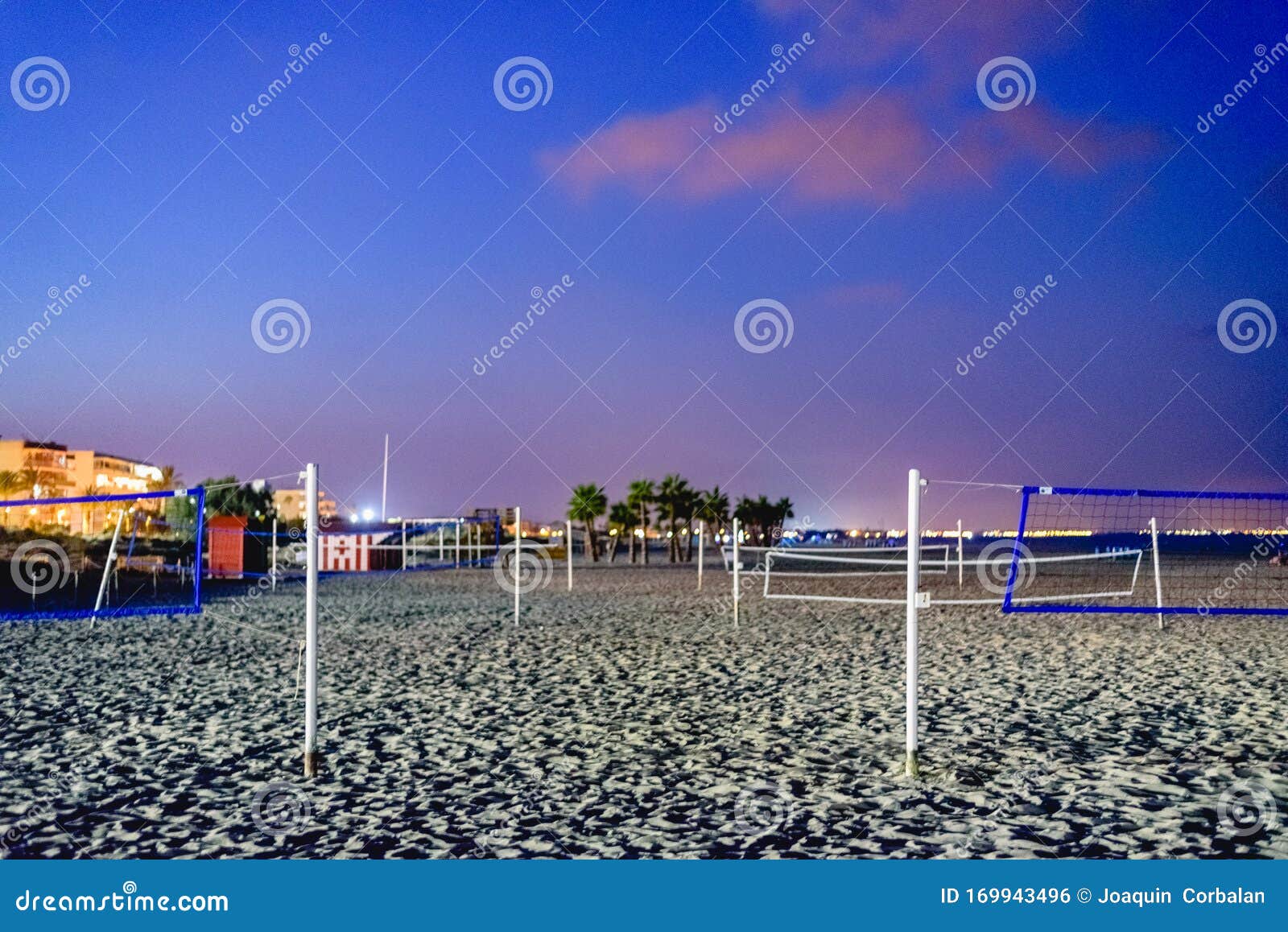 Volleyball Nets on a Beach at Night Stock Photo Image of lifestyle