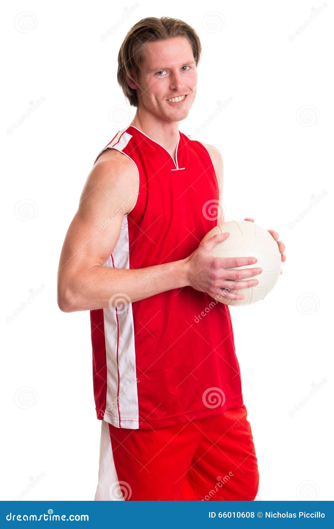 Volleyball Player stock photo. Image of white, sport 66010608