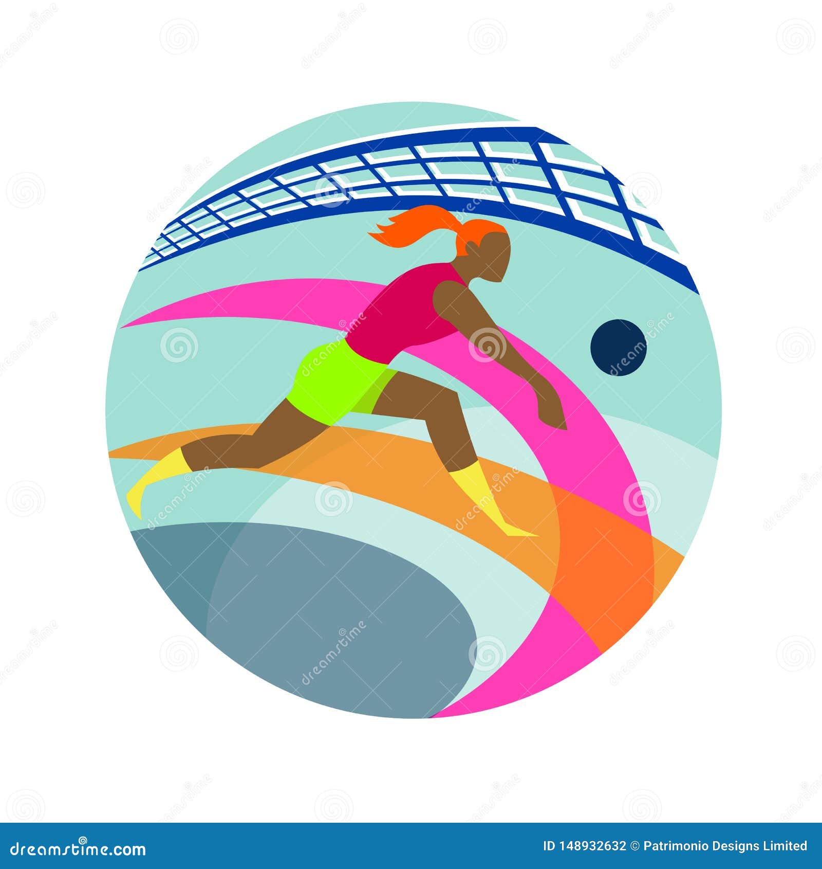 volleyball player passing ball icon