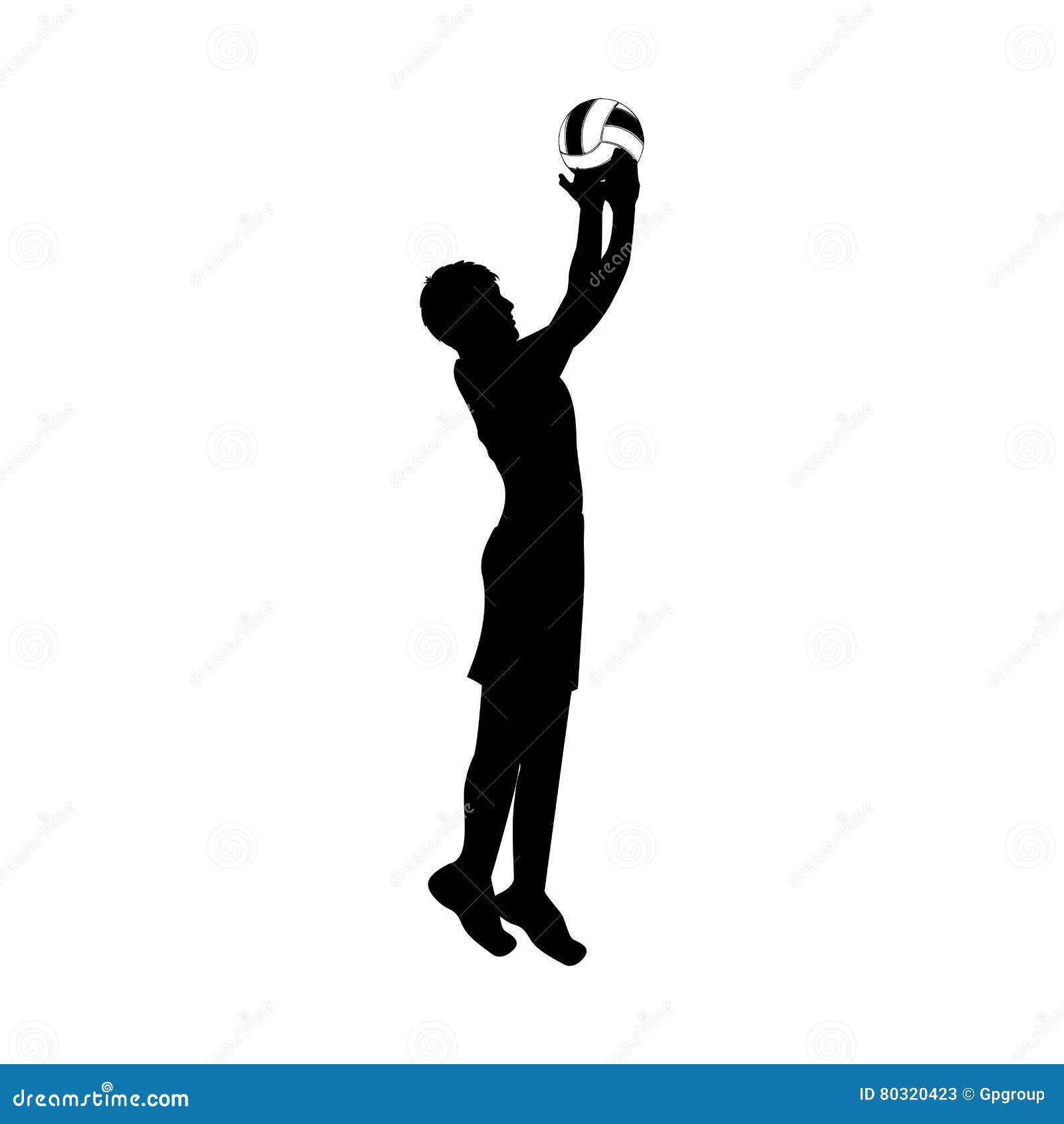 Download Volleyball Player Silhouette Icon Image Stock Vector ...