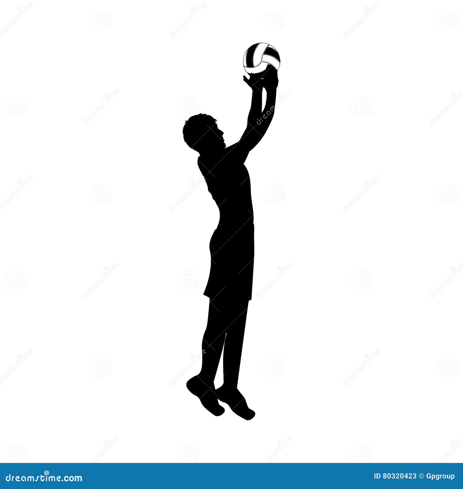 Volleyball Player Silhouette Icon Image Stock Vector - Illustration of ...