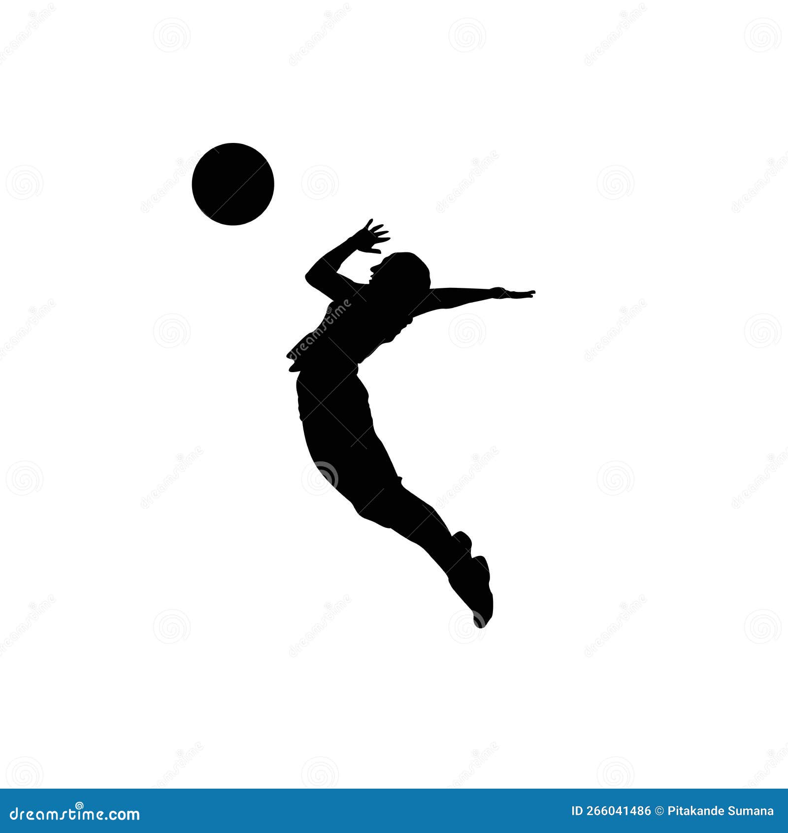 Volleyball Player Silhouettes Stock Vector - Illustration of action ...
