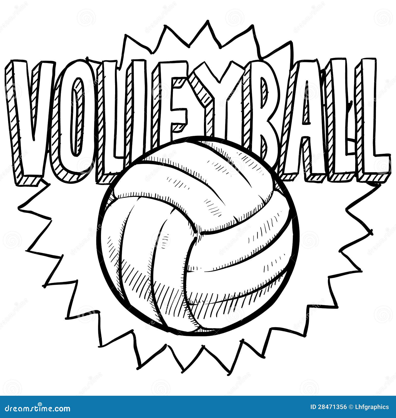 Cool Volleyball Drawings