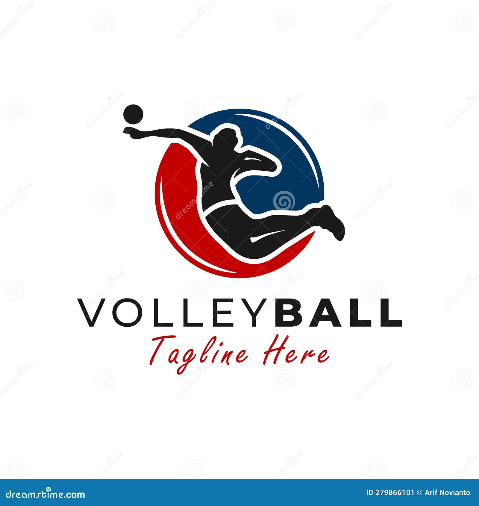 Volleyball Sport Vector Illustration Logo Stock Illustration ...