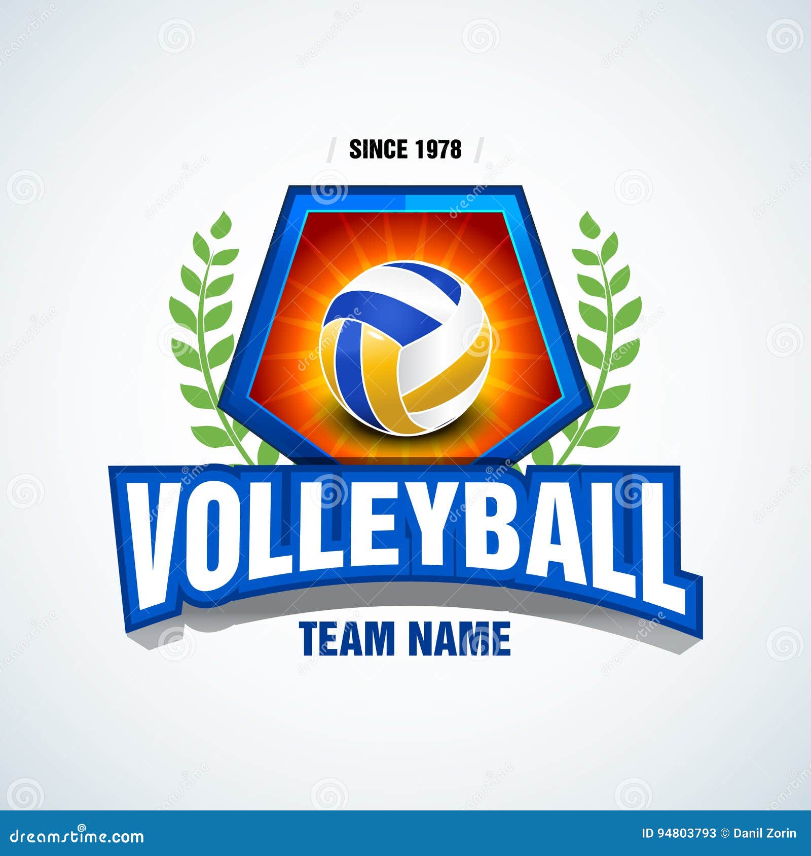 Volleyball Team Logo Design Stock Photography | CartoonDealer.com ...