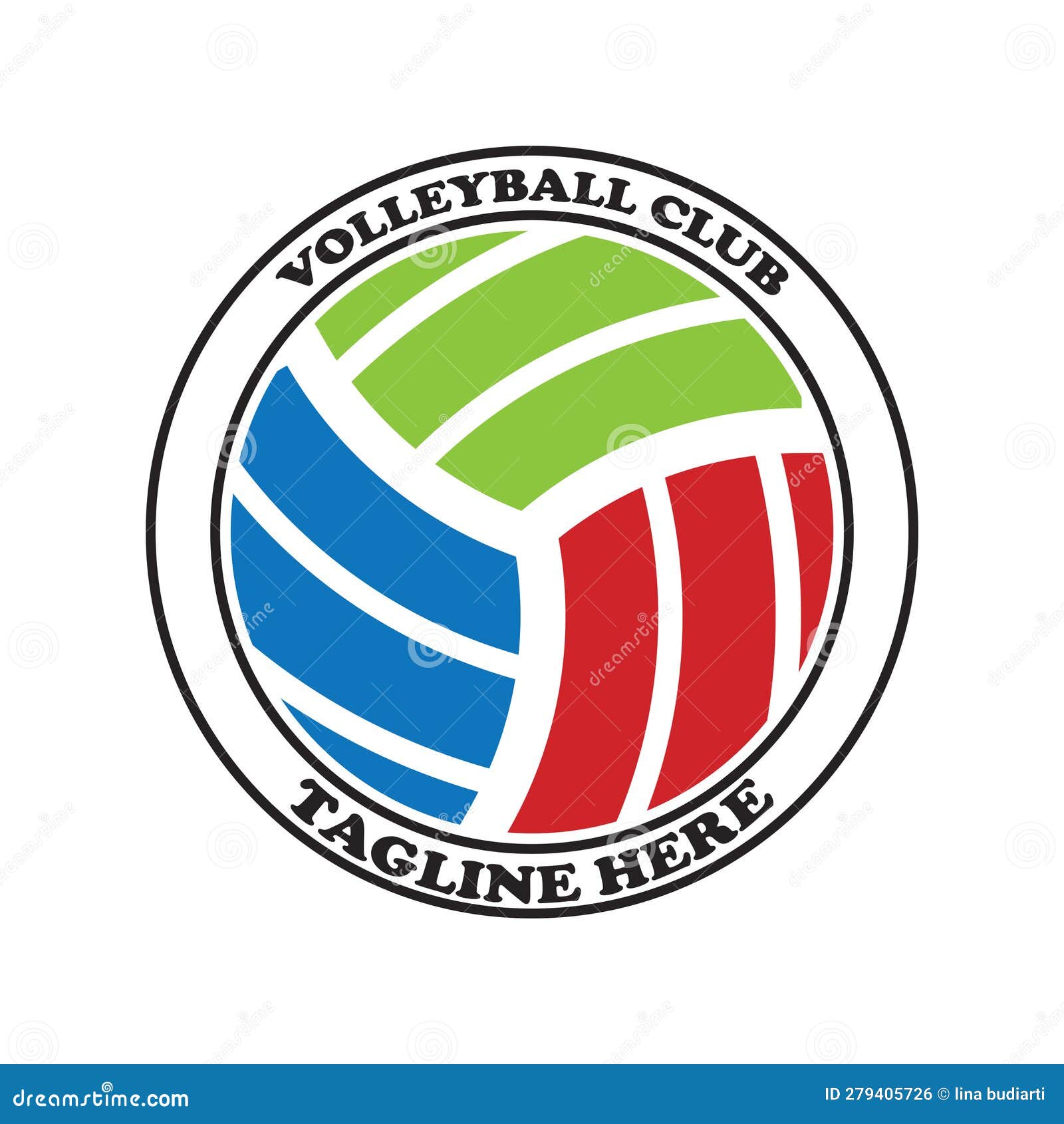 Volleyball team logo stock vector. Illustration of sportive - 279405726